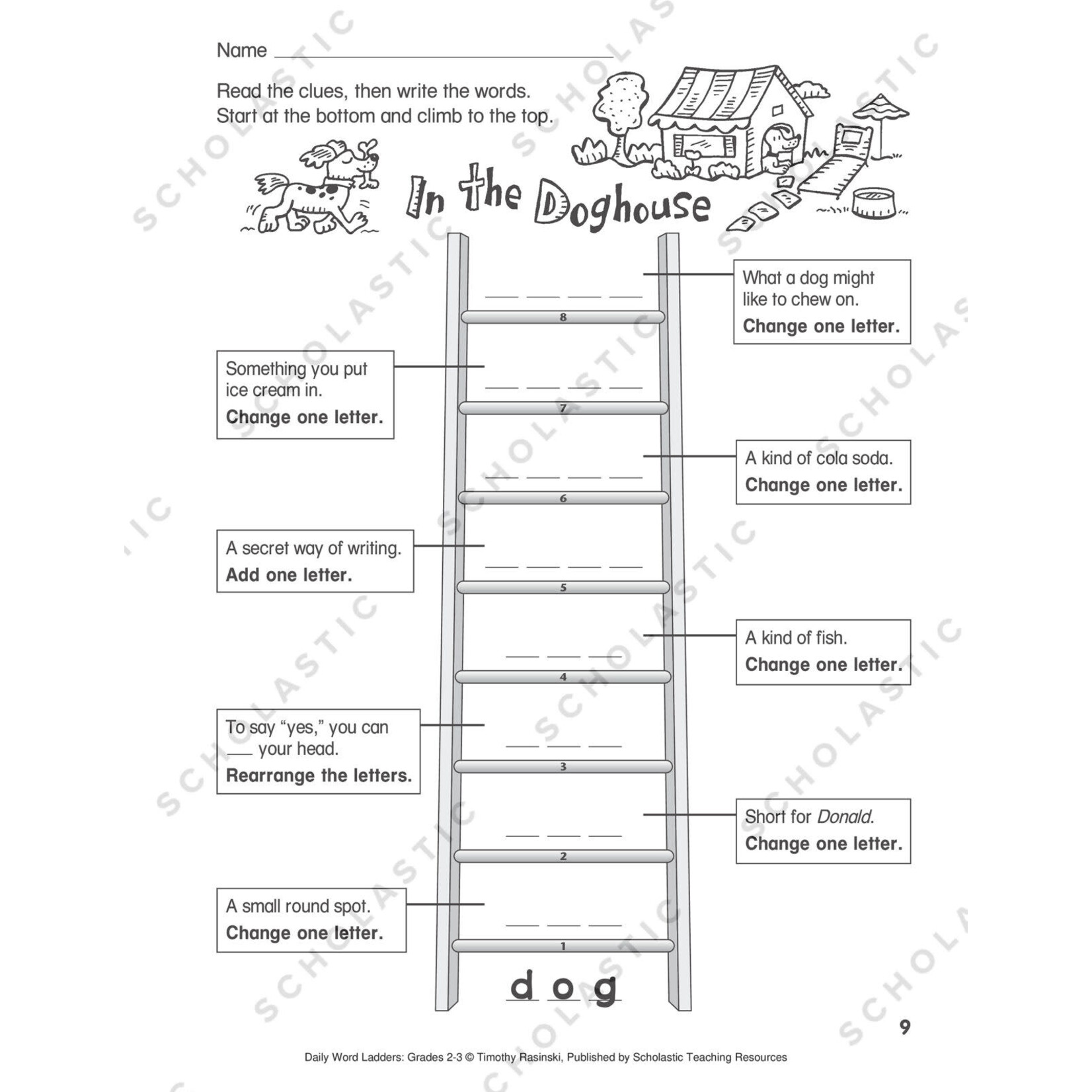SCHOLASTIC TEACHING RESOURCES Daily Word Ladders: Grades 2-3