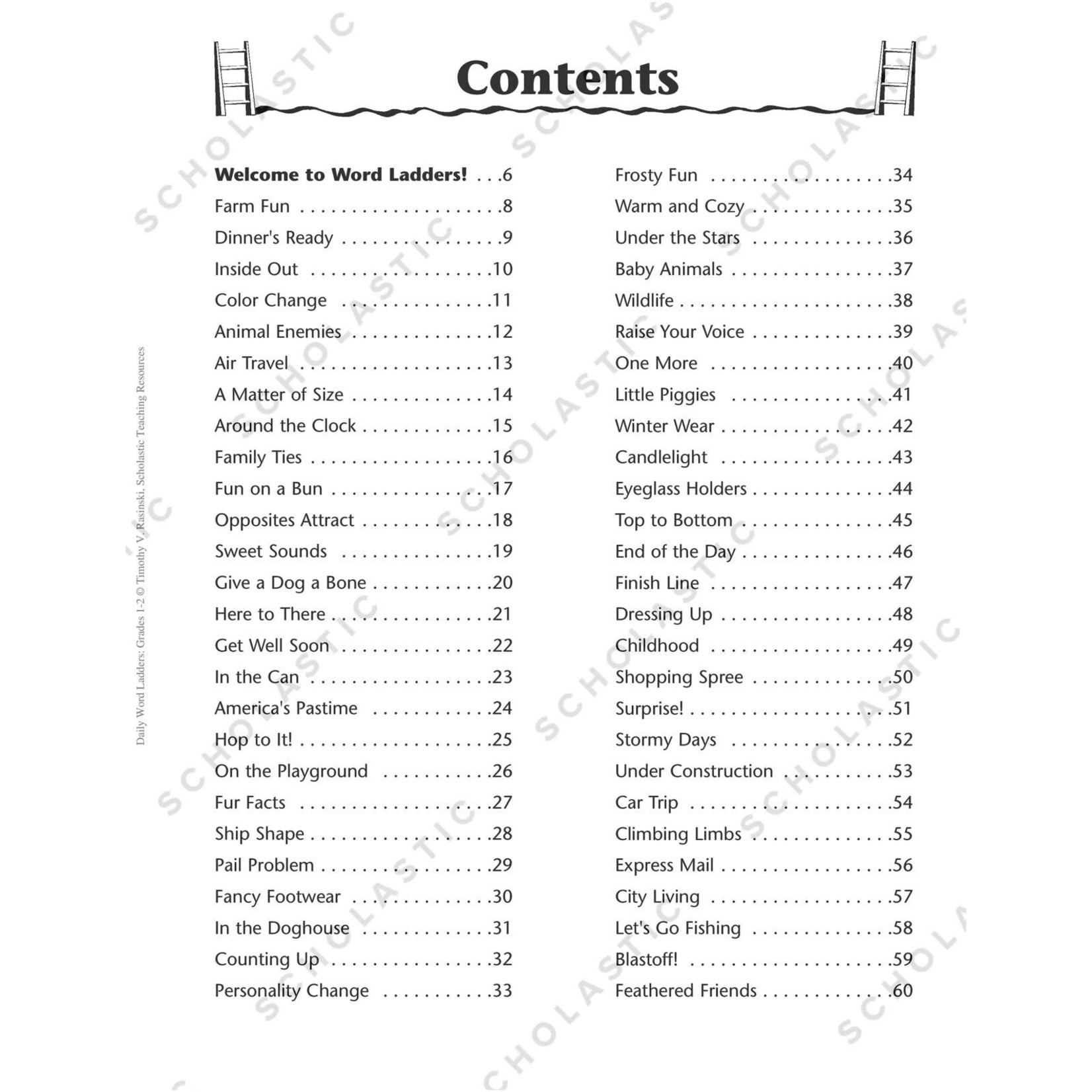 SCHOLASTIC TEACHING RESOURCES Daily Word Ladders: Grades 1-2