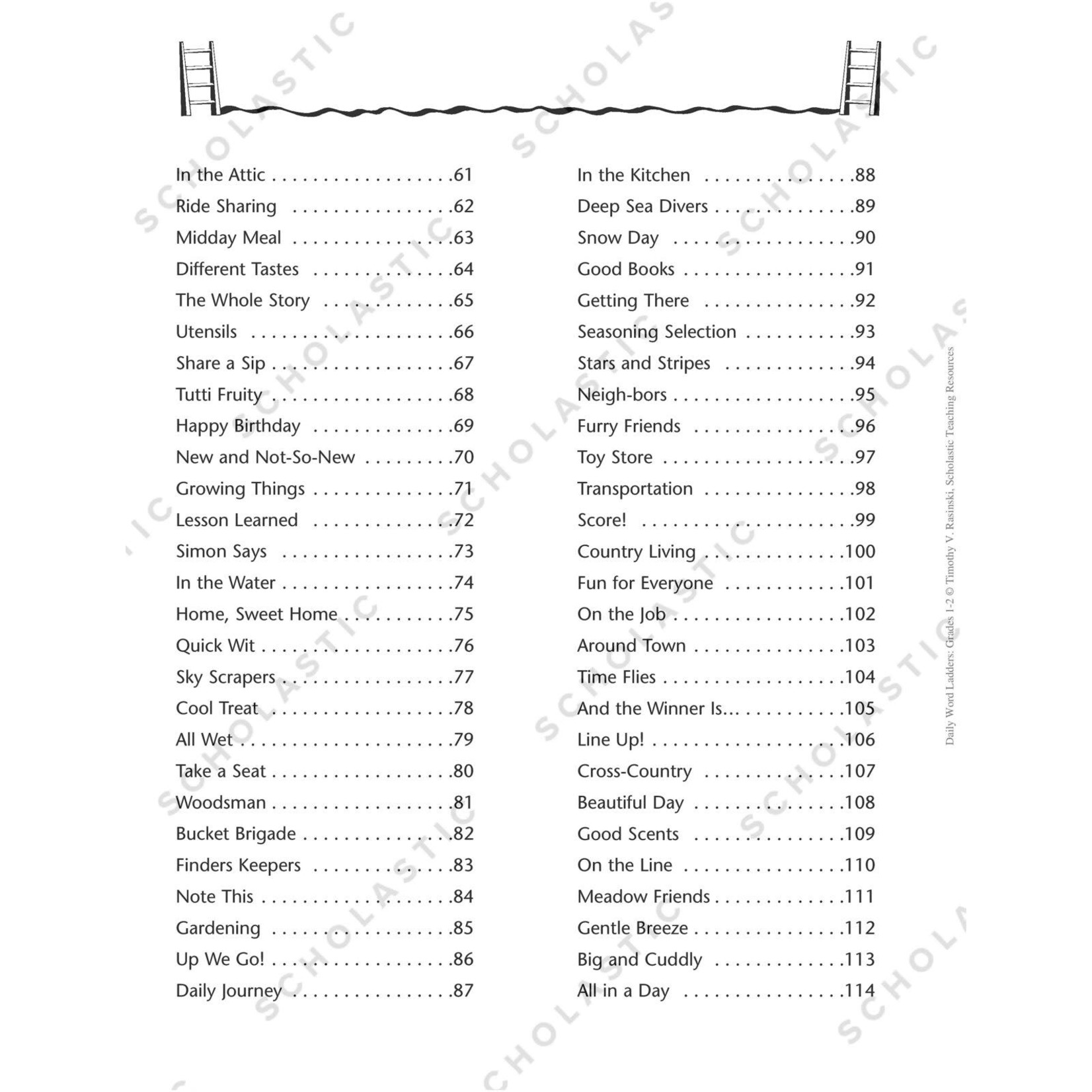 SCHOLASTIC TEACHING RESOURCES Daily Word Ladders: Grades 1-2