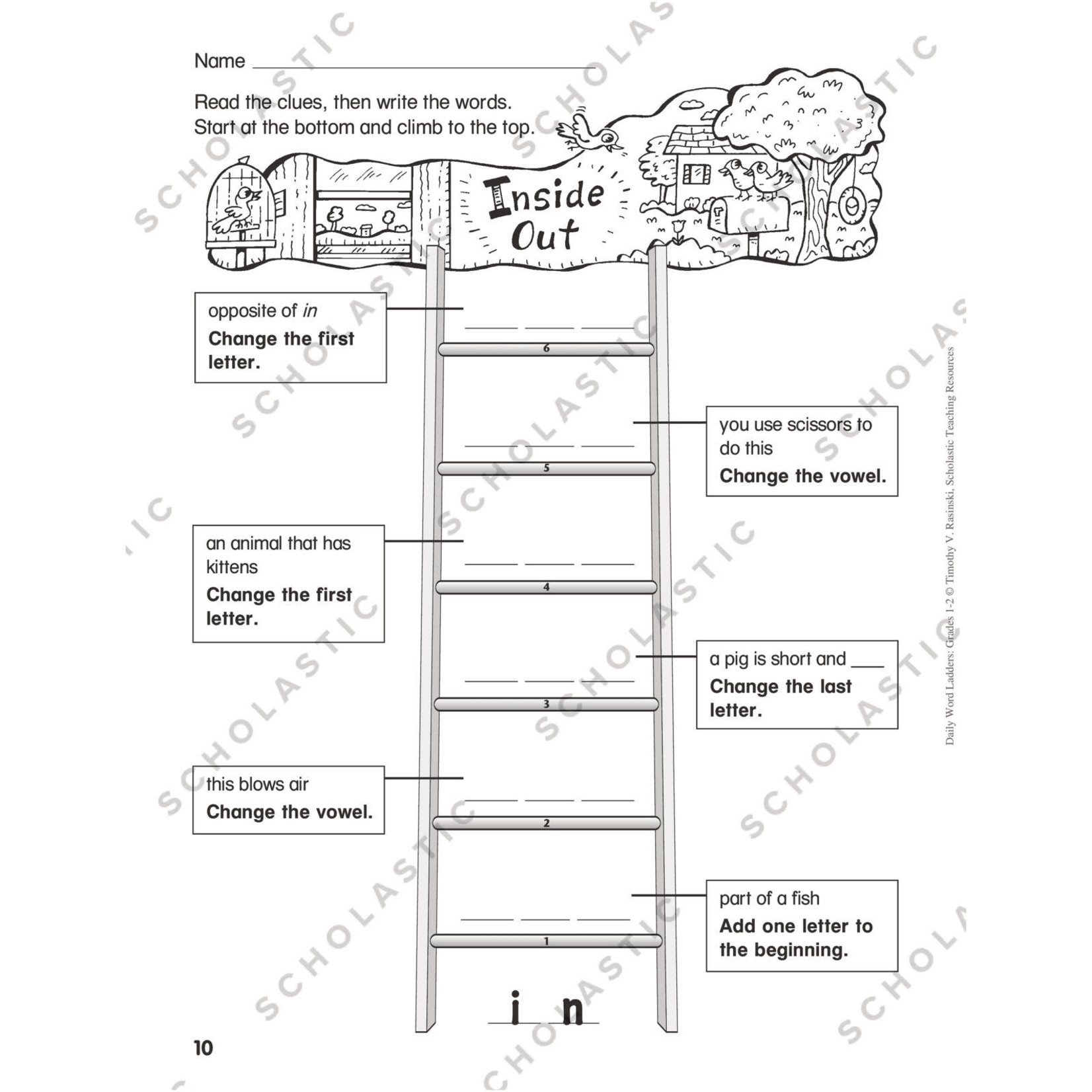 SCHOLASTIC TEACHING RESOURCES Daily Word Ladders: Grades 1-2