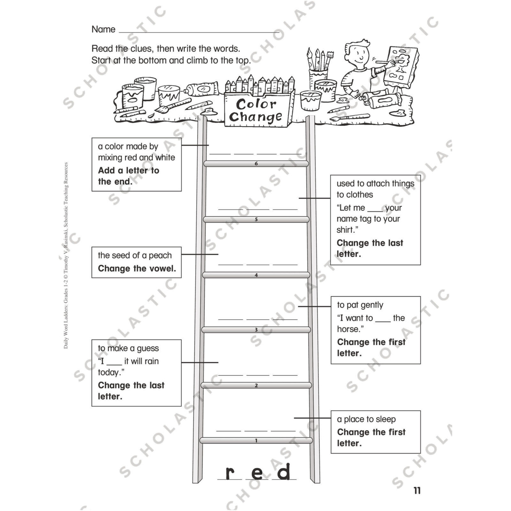 SCHOLASTIC TEACHING RESOURCES Daily Word Ladders: Grades 1-2