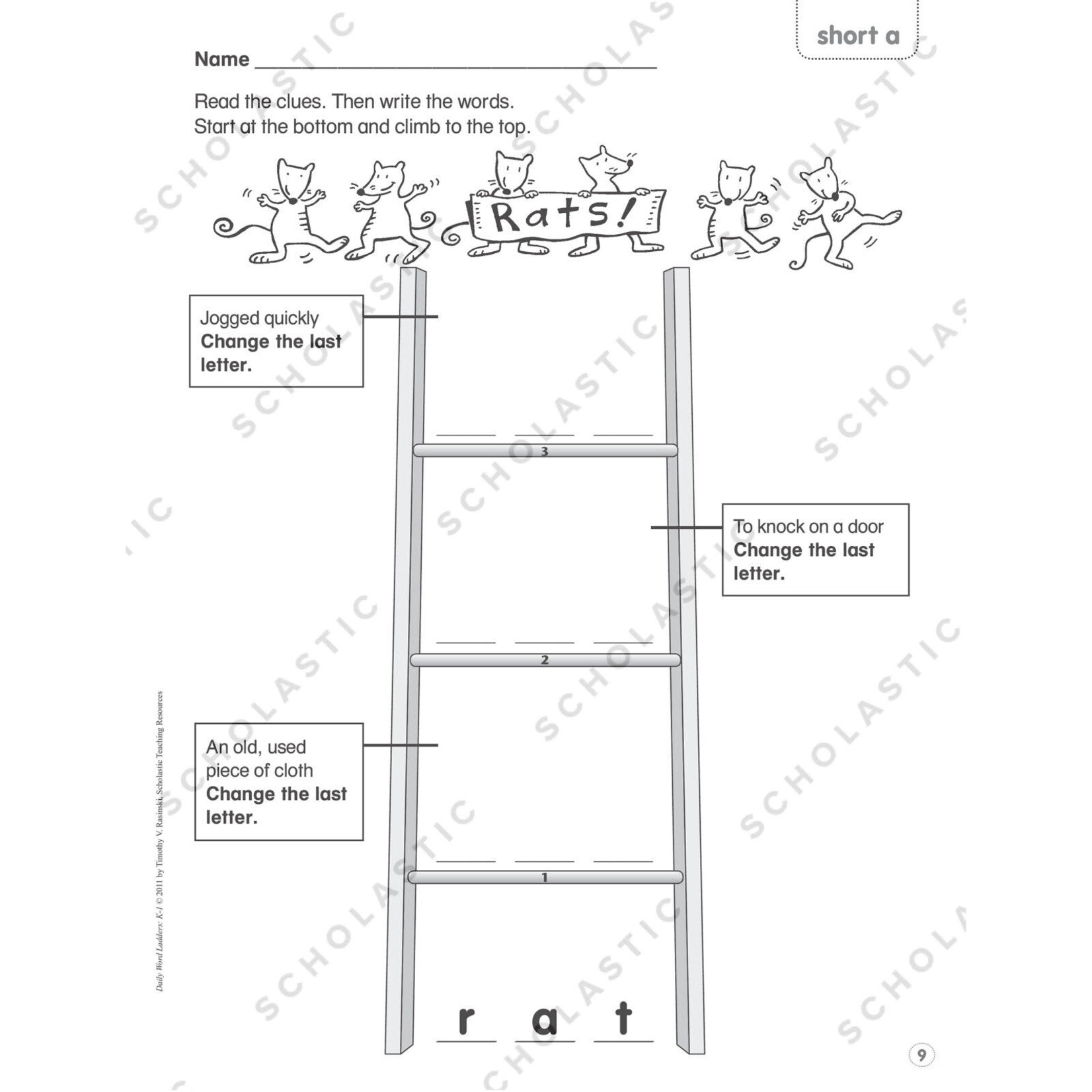 SCHOLASTIC TEACHING RESOURCES Daily Word Ladders: Grades K-1