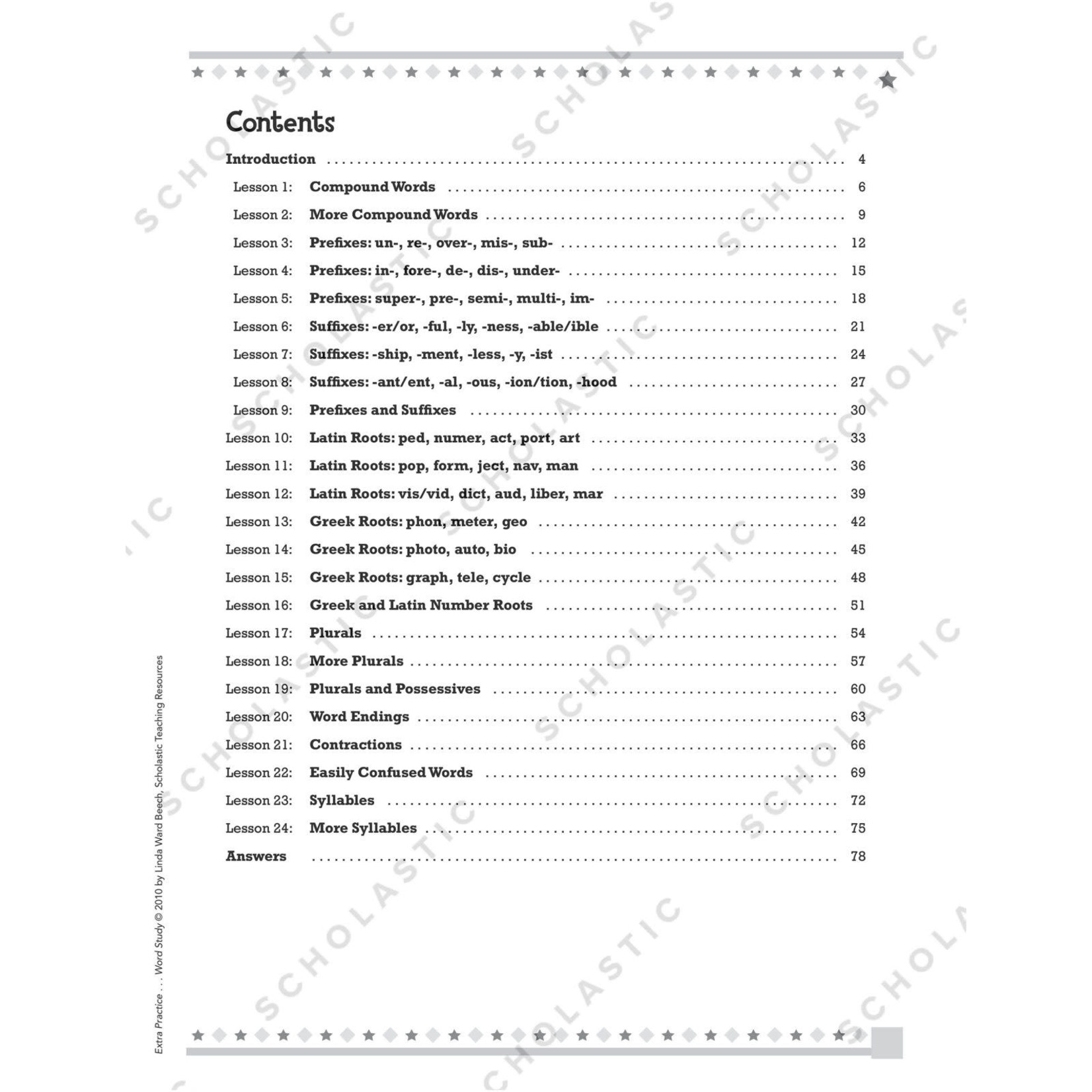 SCHOLASTIC TEACHING RESOURCES Extra Practice for Struggling Readers: Word Study