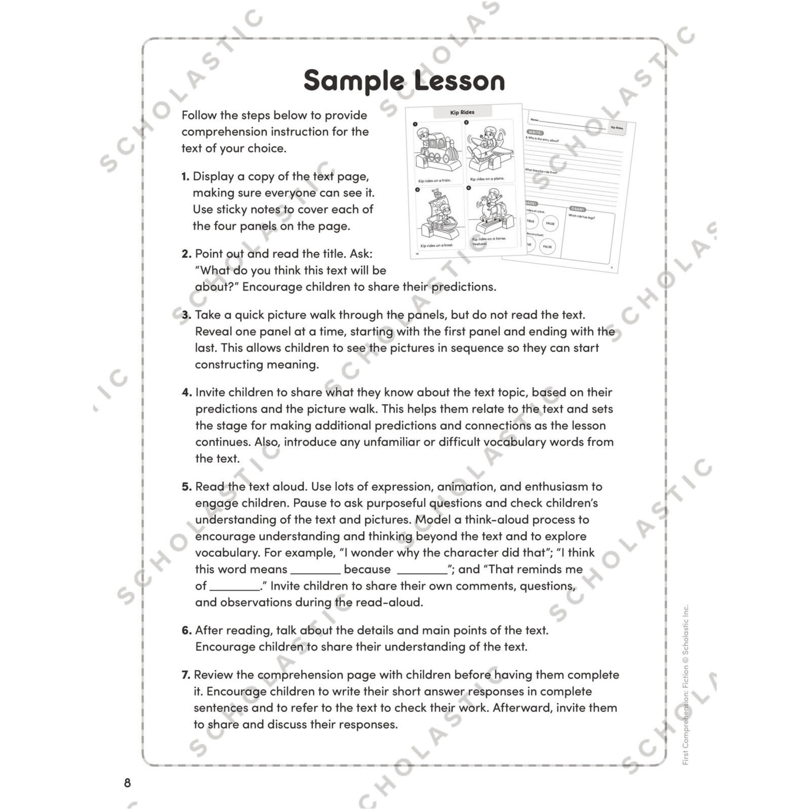 SCHOLASTIC TEACHING RESOURCES First Comprehension: Fiction Grades K-2