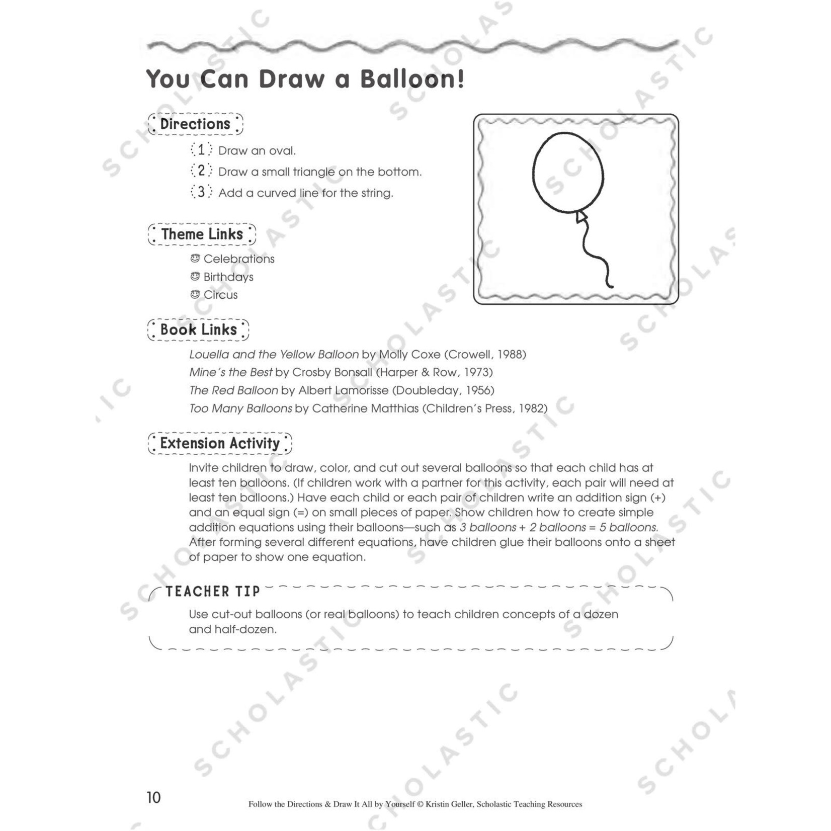 SCHOLASTIC TEACHING RESOURCES Follow the Directions & Draw It All by Yourself!