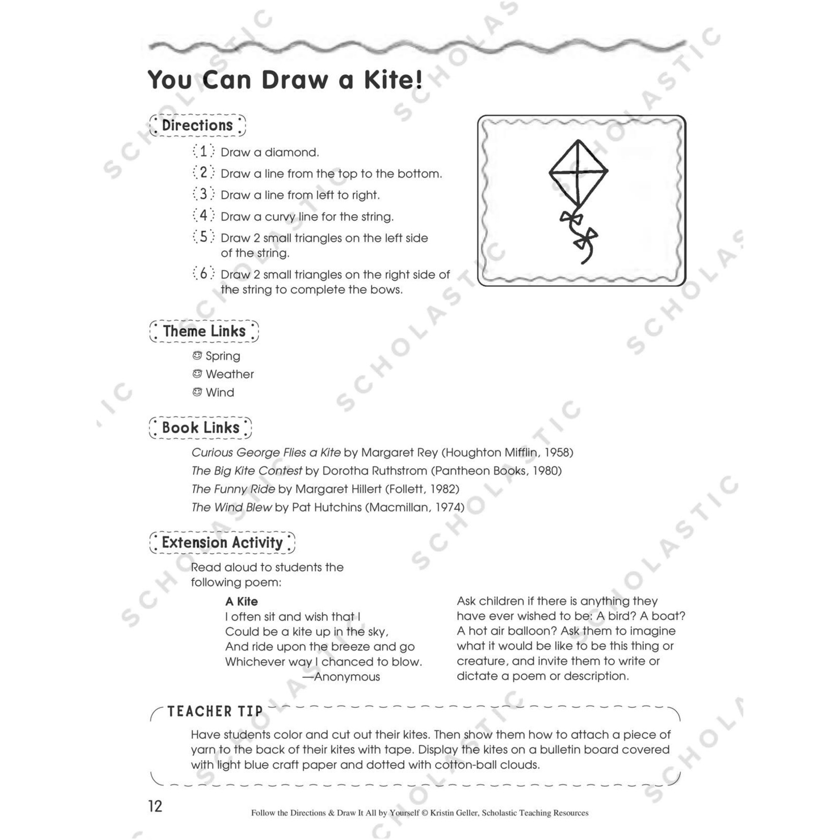 SCHOLASTIC TEACHING RESOURCES Follow the Directions & Draw It All by Yourself!