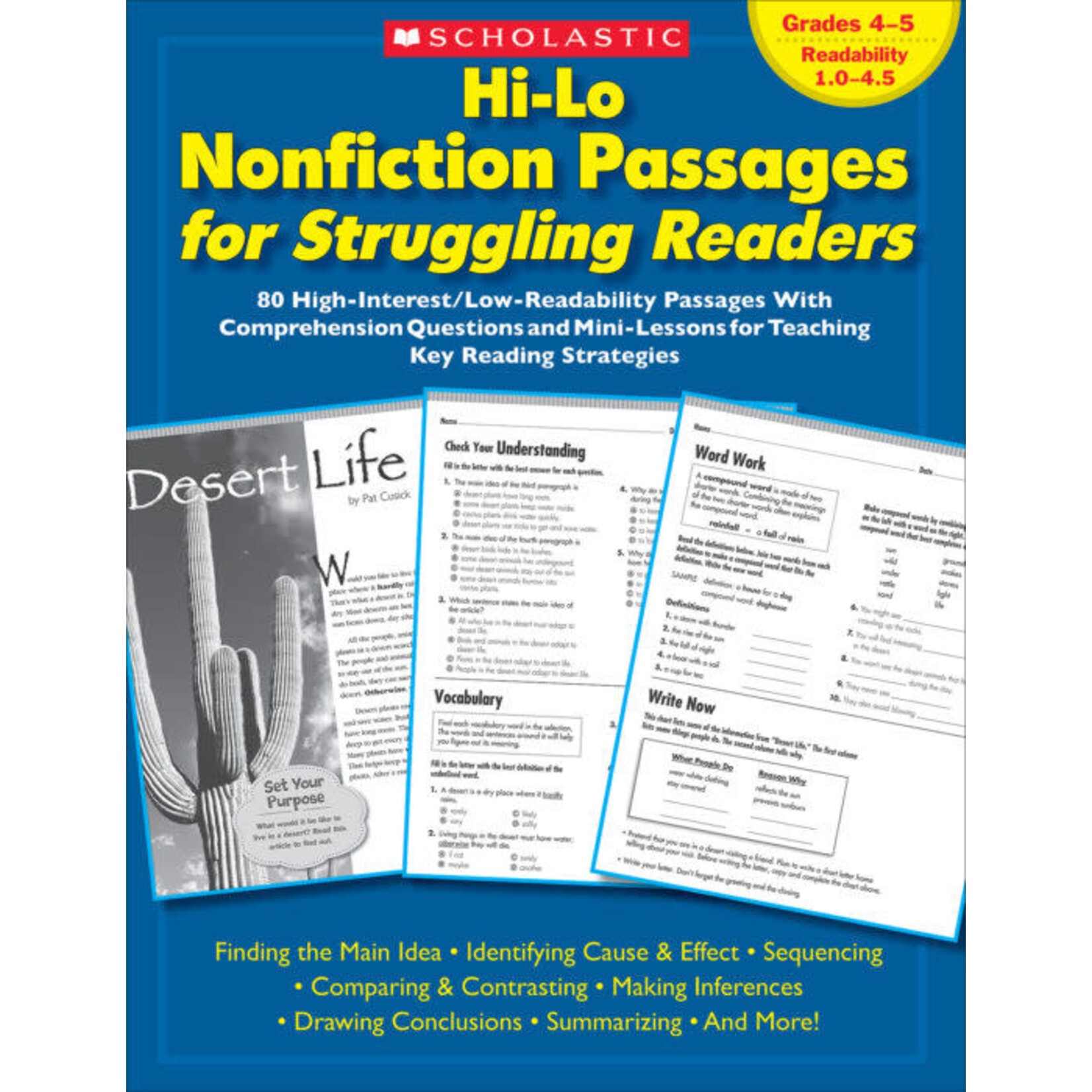 SCHOLASTIC TEACHING RESOURCES Hi-Lo Nonfiction Passages for Struggling Readers: Grades 4-5