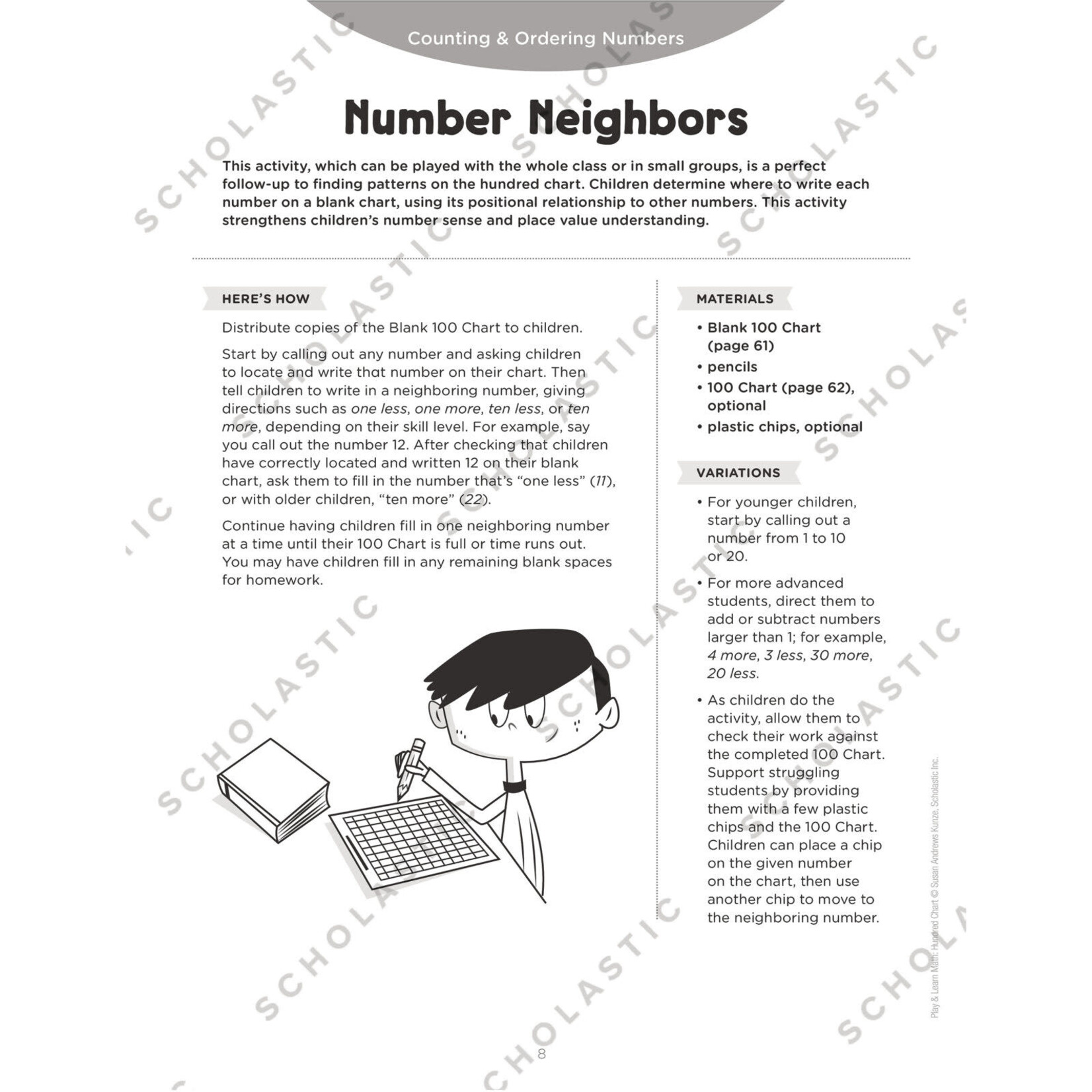 SCHOLASTIC TEACHING RESOURCES Play & Learn Math: Hundred Chart