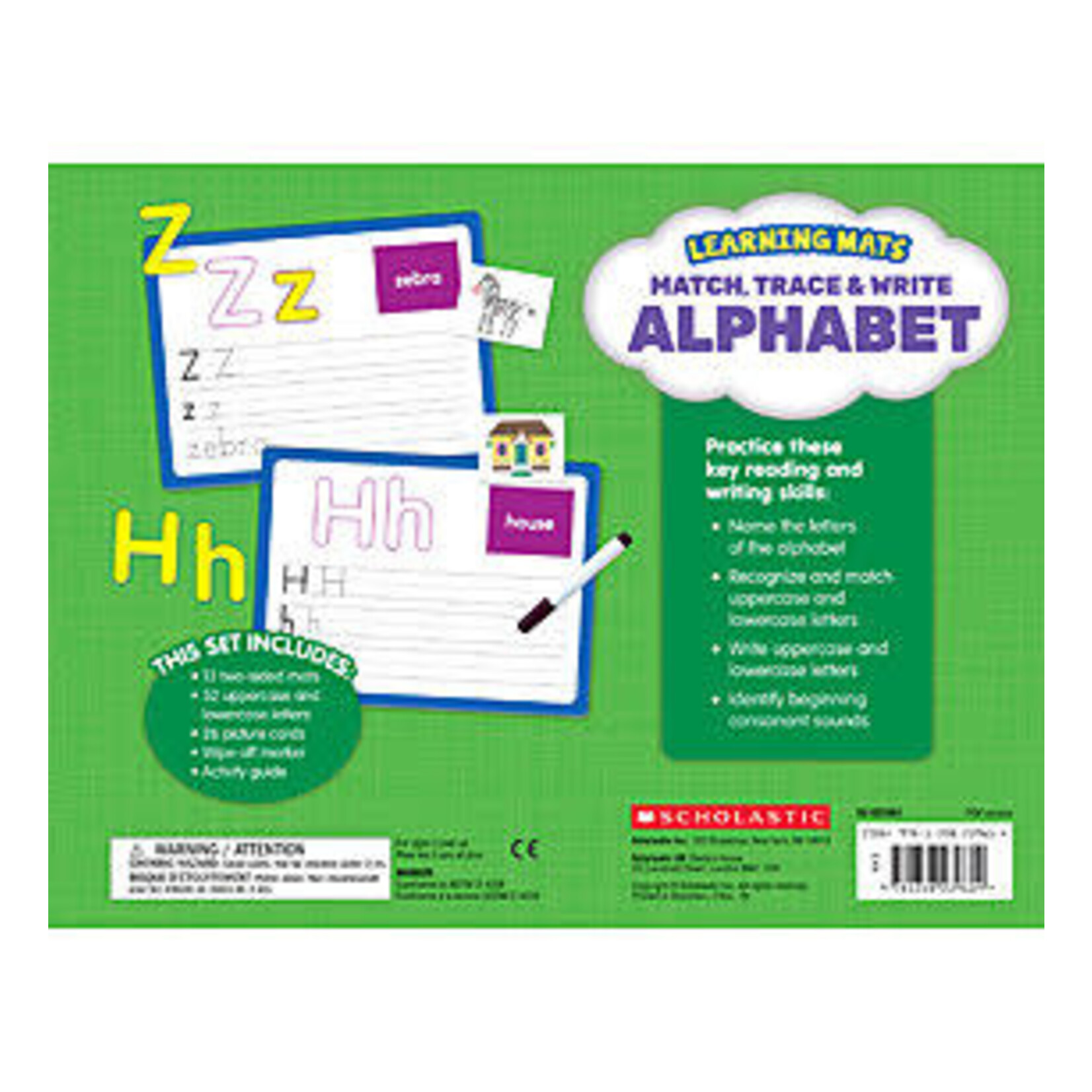 SCHOLASTIC TEACHING RESOURCES Learning Mats: Match, Trace & Write the Alphabet