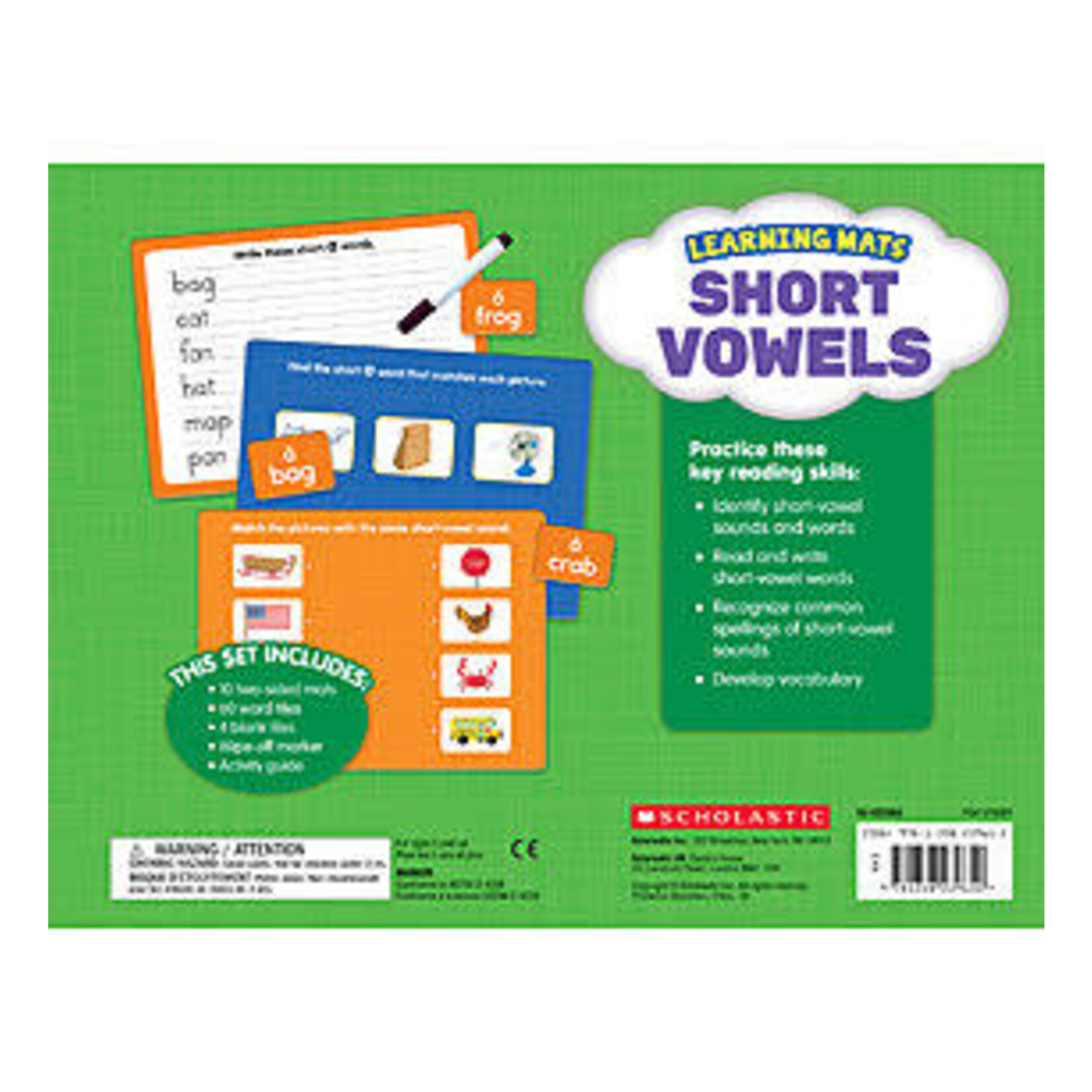 SCHOLASTIC TEACHING RESOURCES Learning Mats: Short Vowels