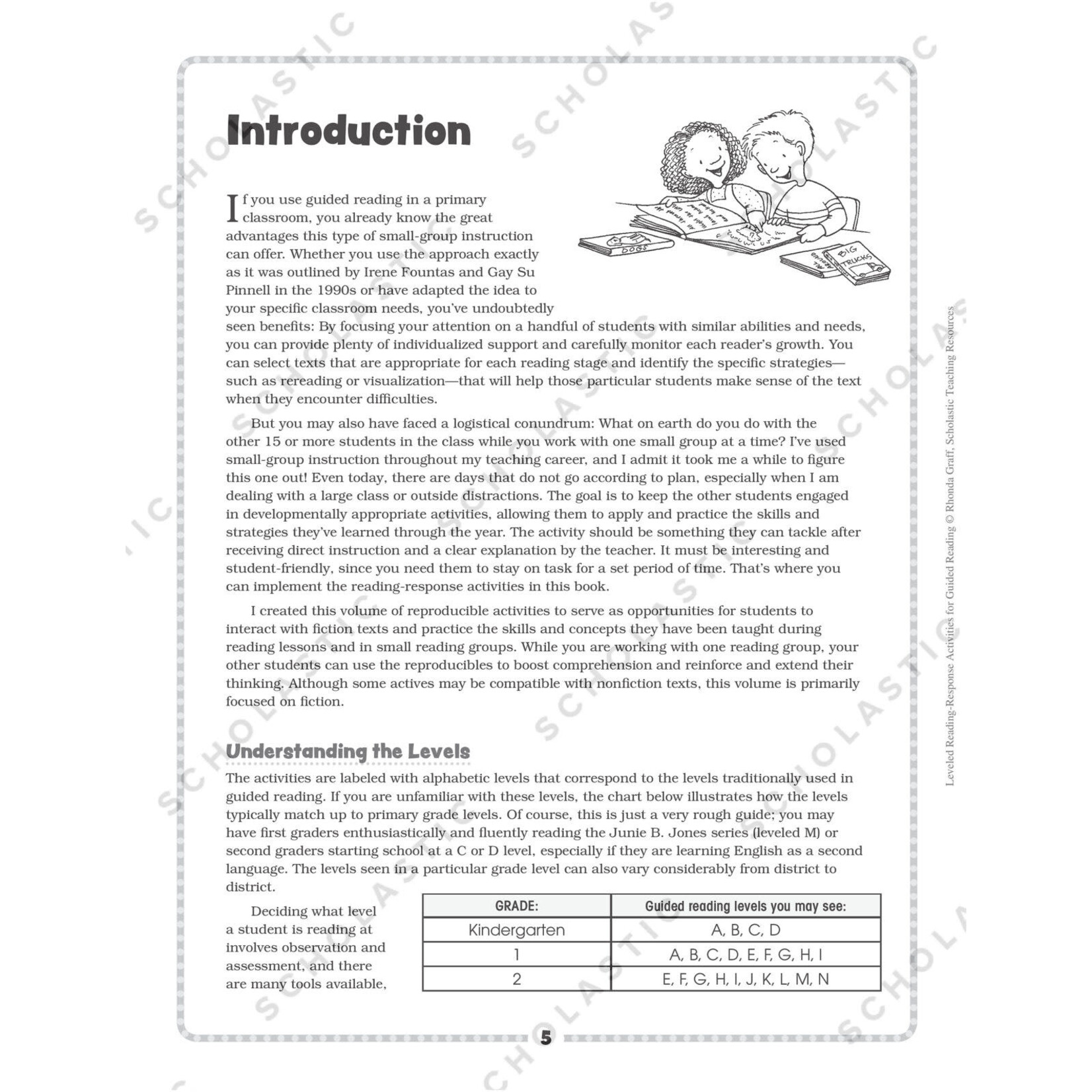 SCHOLASTIC TEACHING RESOURCES Leveled Reading-Response Activities for Guided Reading