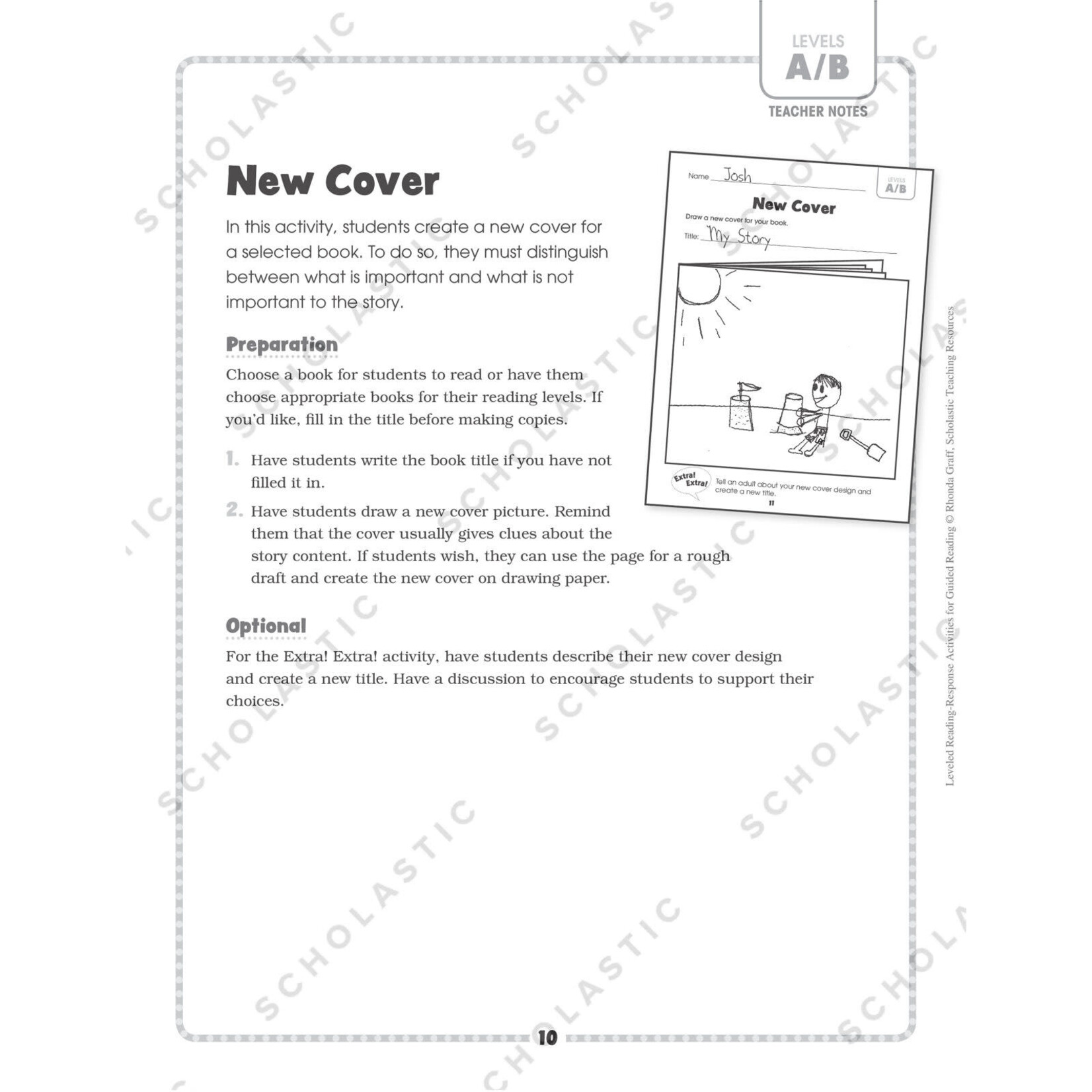 SCHOLASTIC TEACHING RESOURCES Leveled Reading-Response Activities for Guided Reading