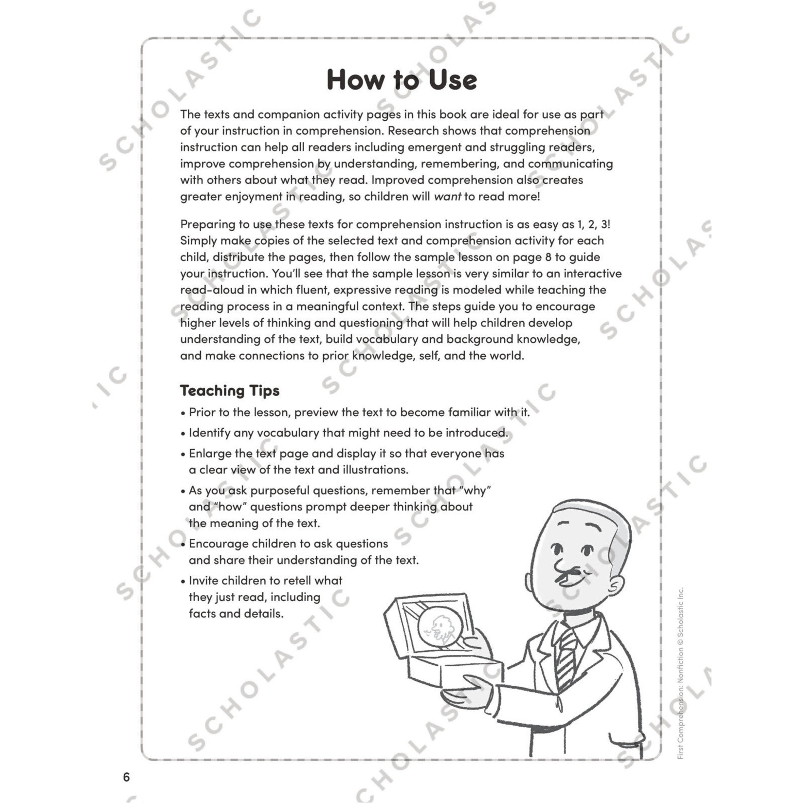 SCHOLASTIC TEACHING RESOURCES First Comprehension: Nonfiction