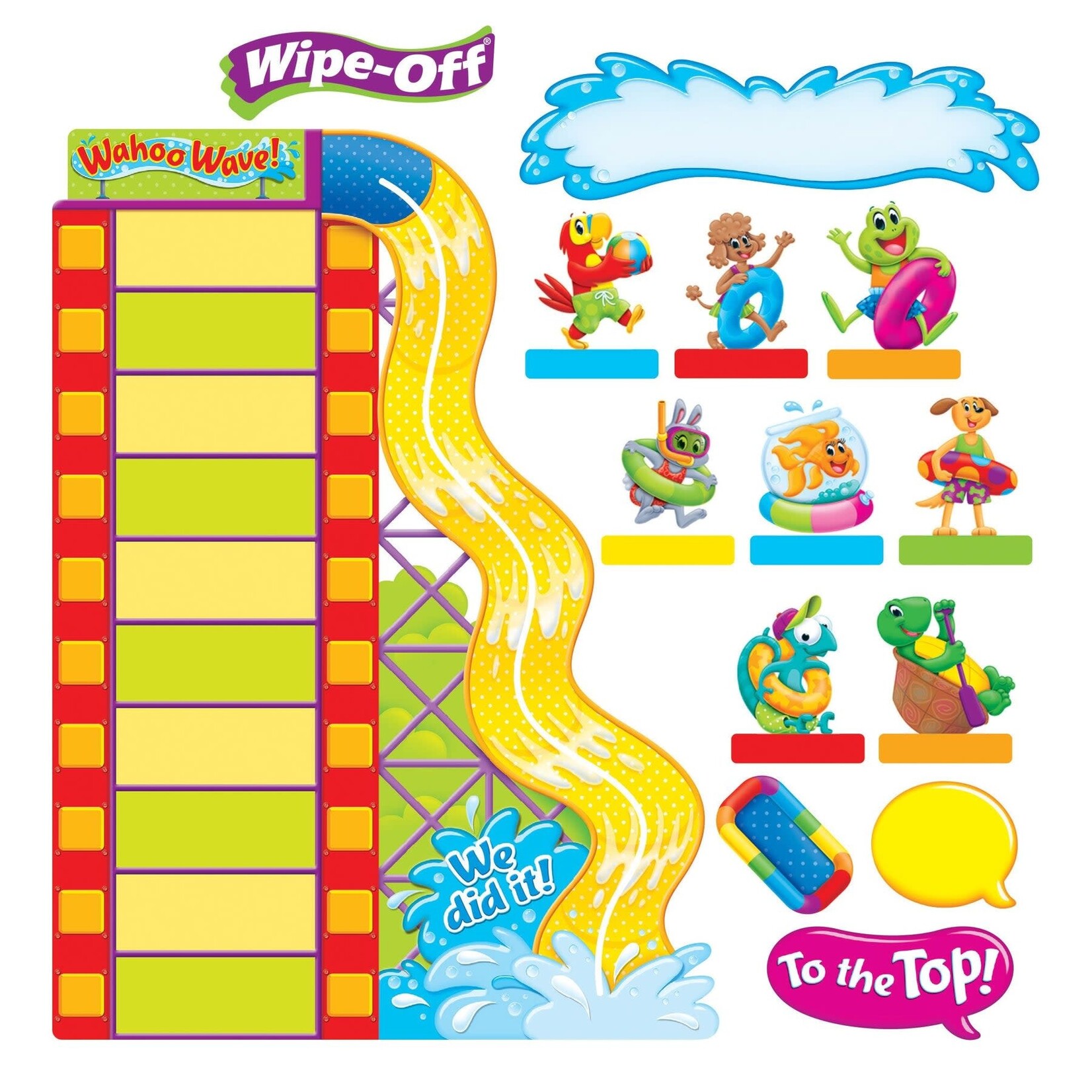 TREND ENTERPRISES INC Playtime Pals™ Goal-Setting Adventures – Wipe-Off® Bulletin Board Set