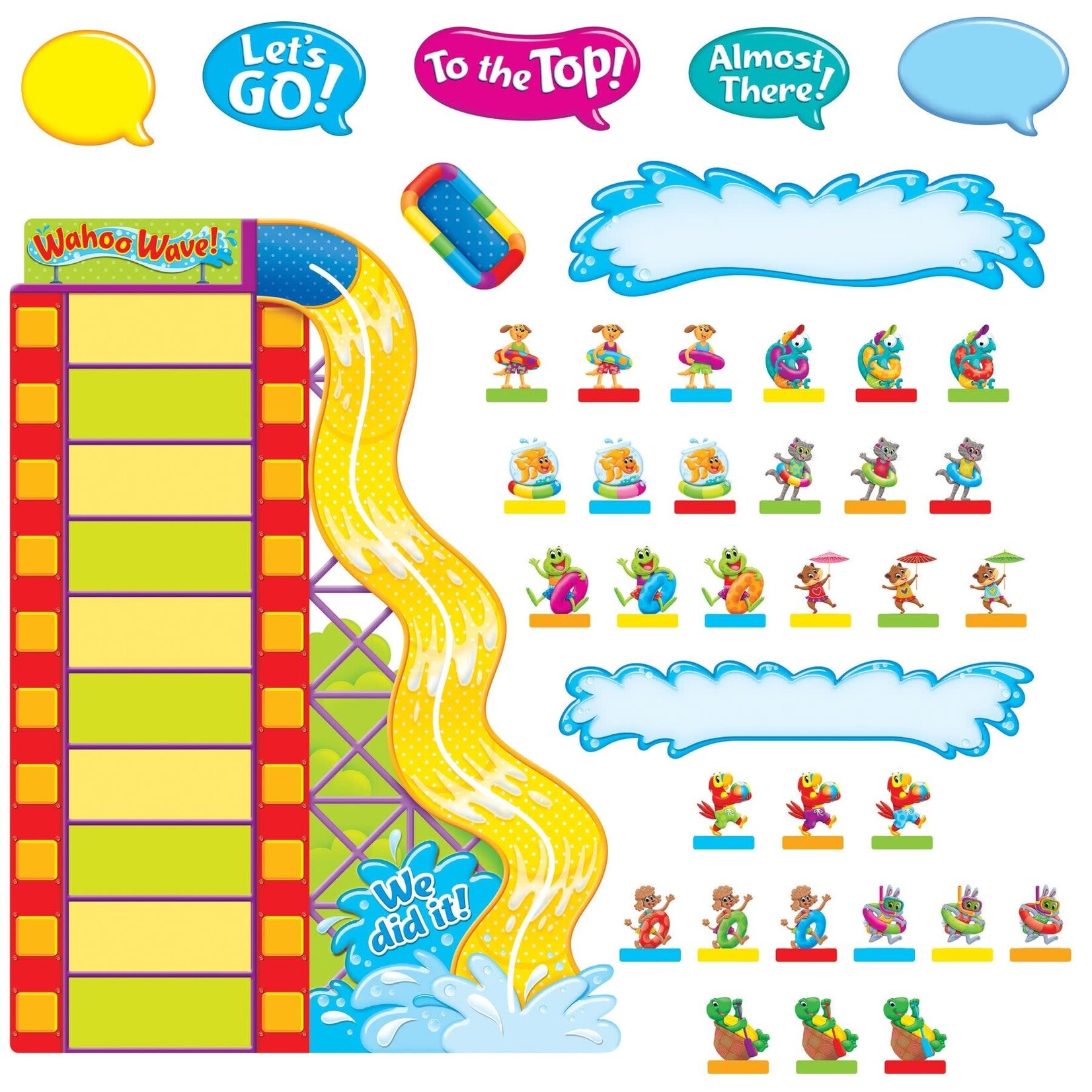 TREND ENTERPRISES INC Playtime Pals™ Goal-Setting Adventures – Wipe-Off® Bulletin Board Set