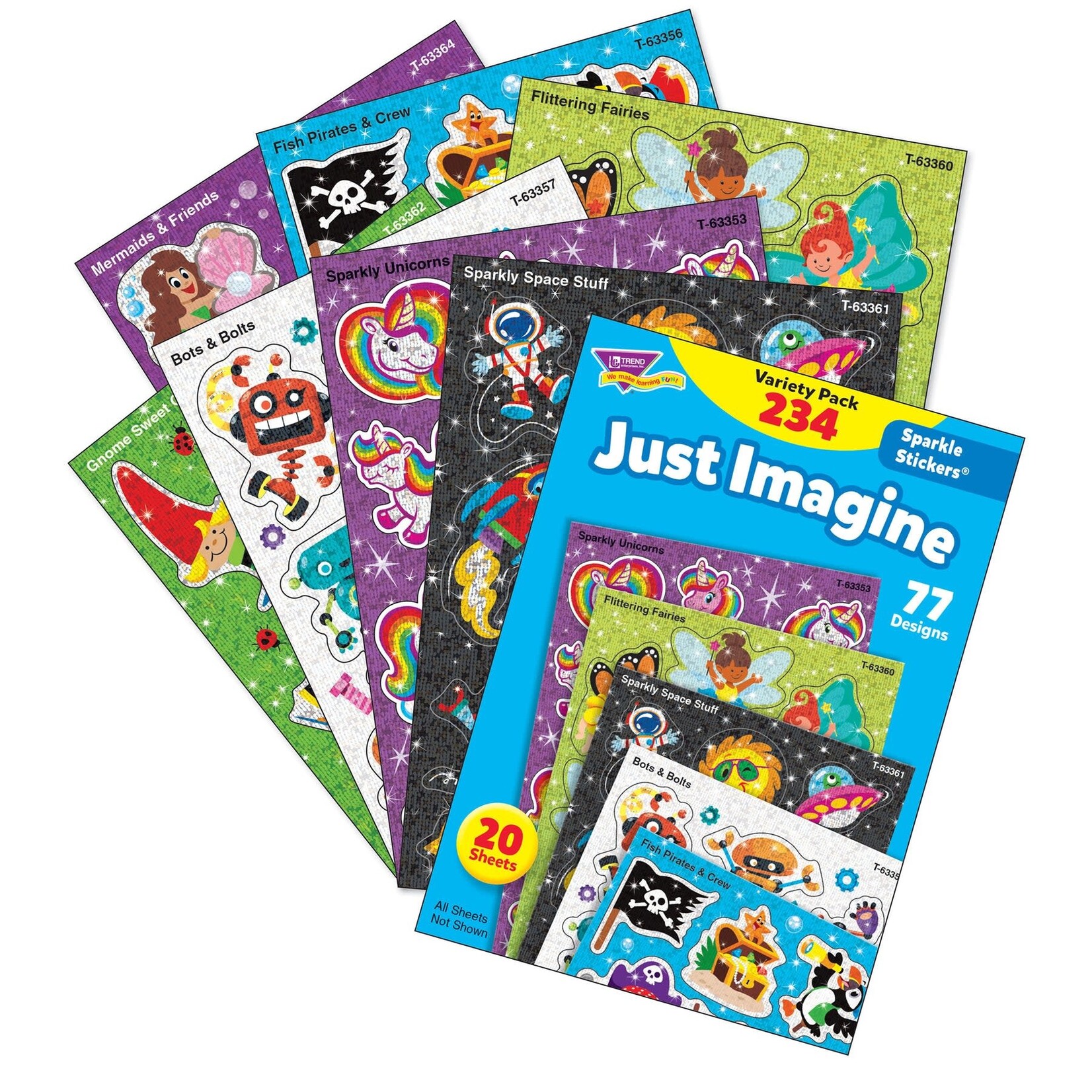 TREND ENTERPRISES INC Just Imagine Sparkle Stickers® Variety Pack