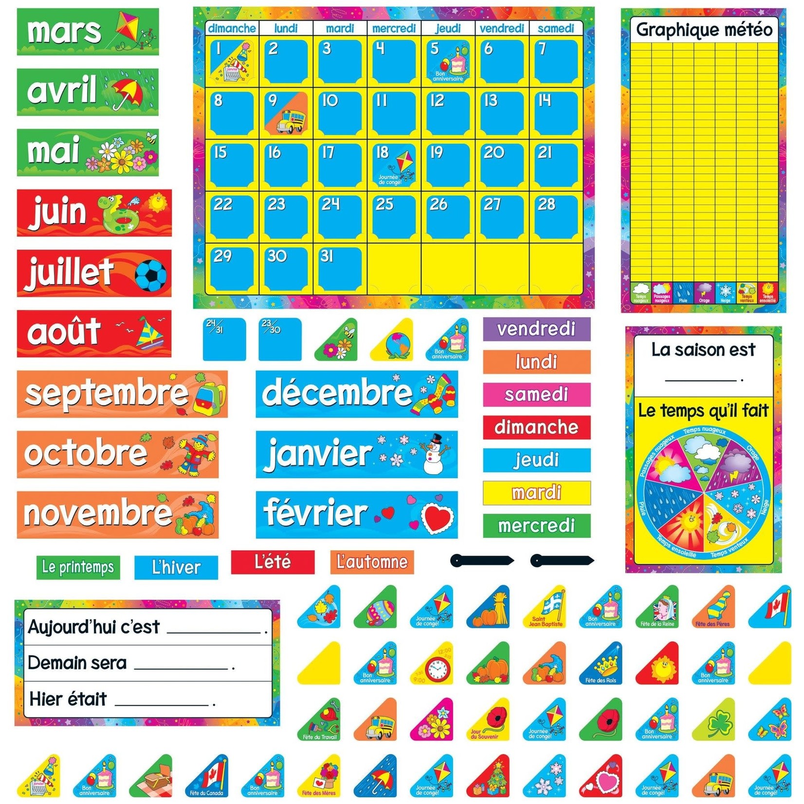 TREND ENTERPRISES INC Calendrier Annuel (French) Bulletin Board Set