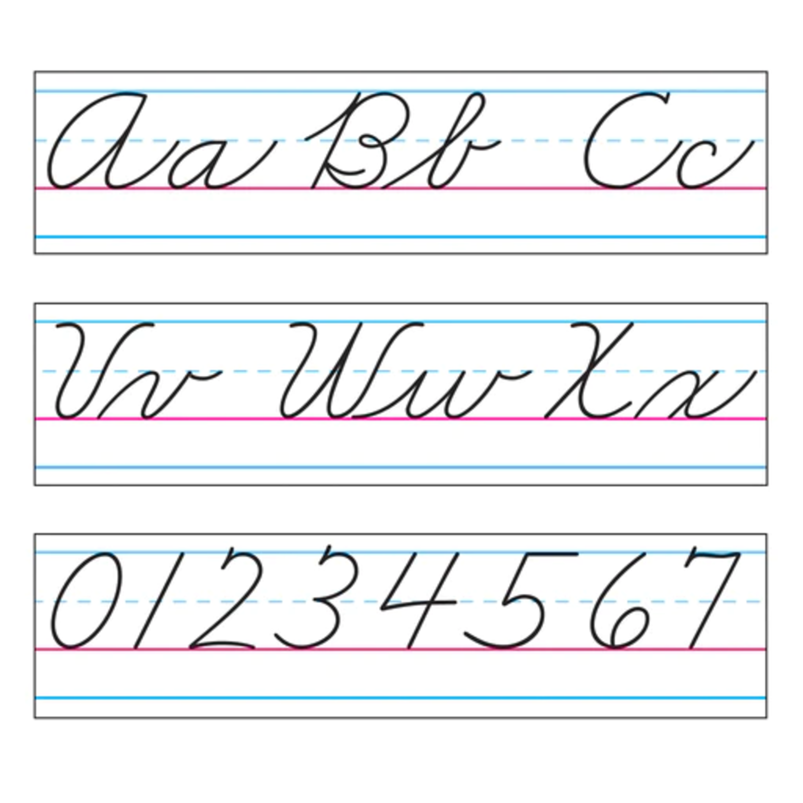 TREND ENTERPRISES INC Basic Alphabet Zaner-Bloser Cursive Bulletin Board Set