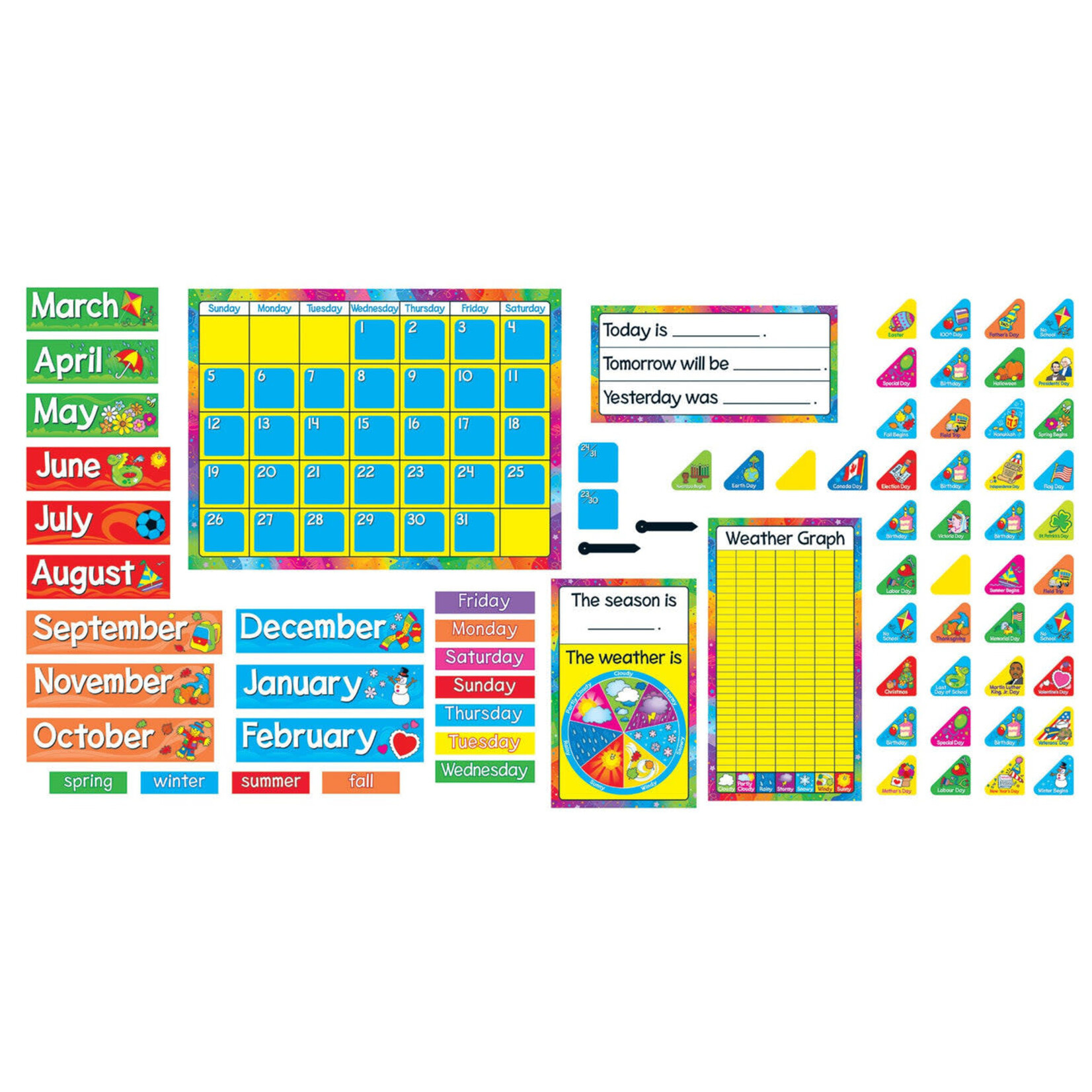TREND ENTERPRISES INC Year Around Calendar Bulletin Board Set