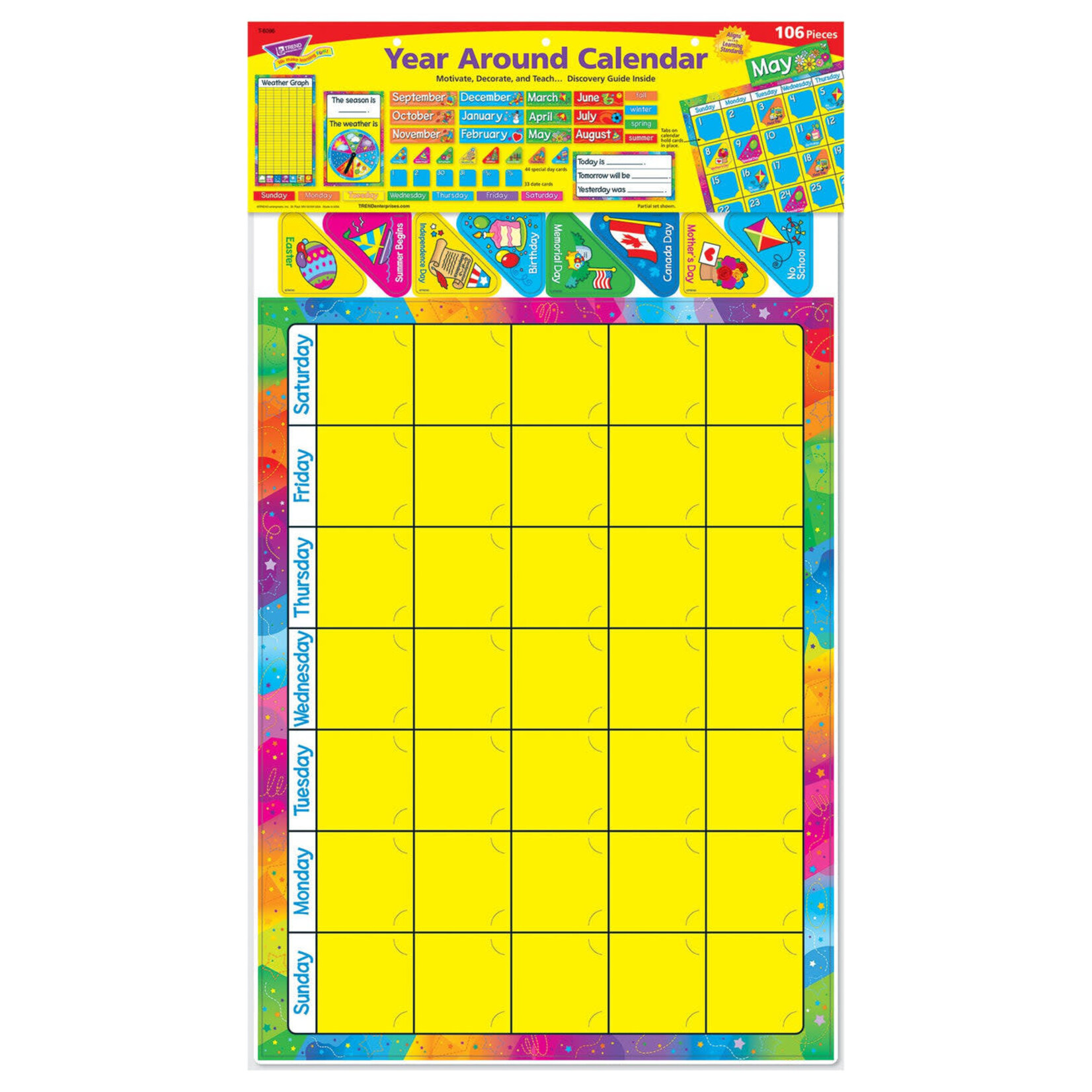 TREND ENTERPRISES INC Year Around Calendar Bulletin Board Set