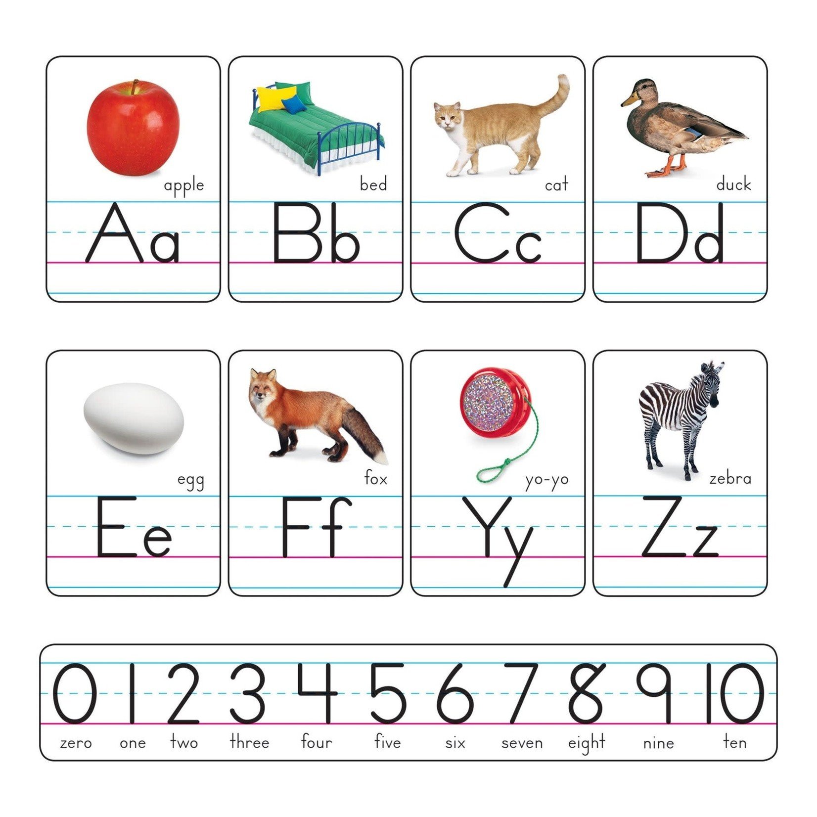 TREND ENTERPRISES INC Photo Alphabet Cards Zaner-Bloser Manuscript Bulletin Board Set