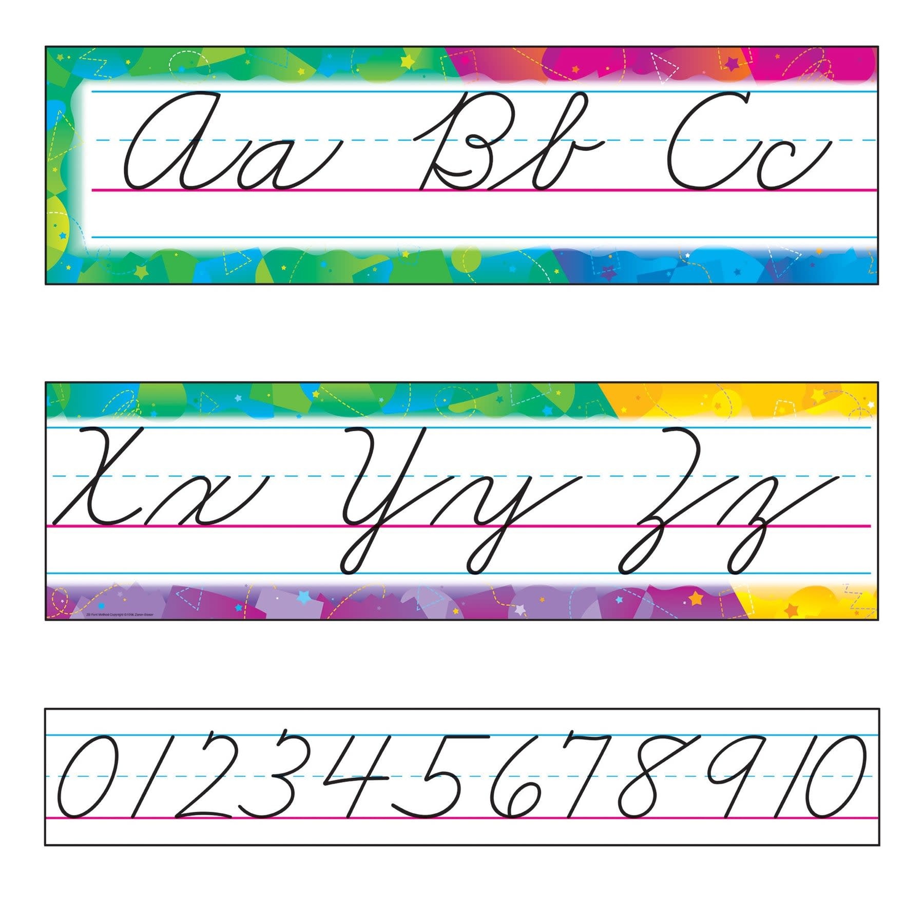 BBS COLOR SPLASH ALPHABET ZANER-BLOSER CURSIVE - Educational Outfitters