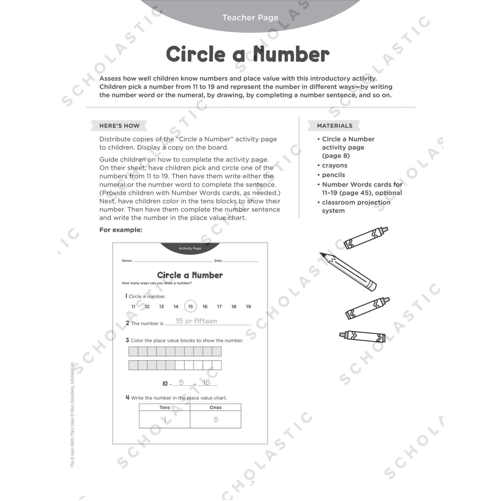 SCHOLASTIC TEACHING RESOURCES Play & Learn Math: Place Value