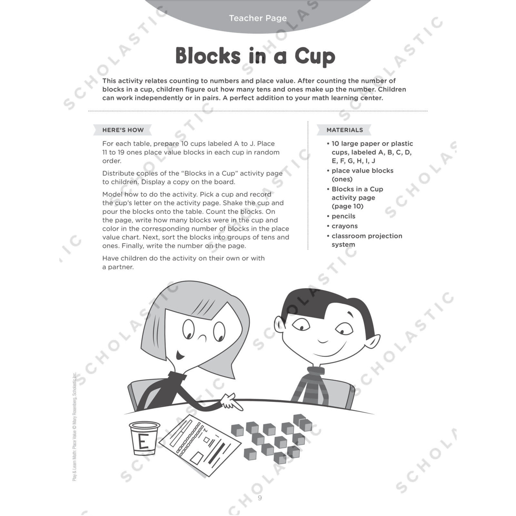 SCHOLASTIC TEACHING RESOURCES Play & Learn Math: Place Value