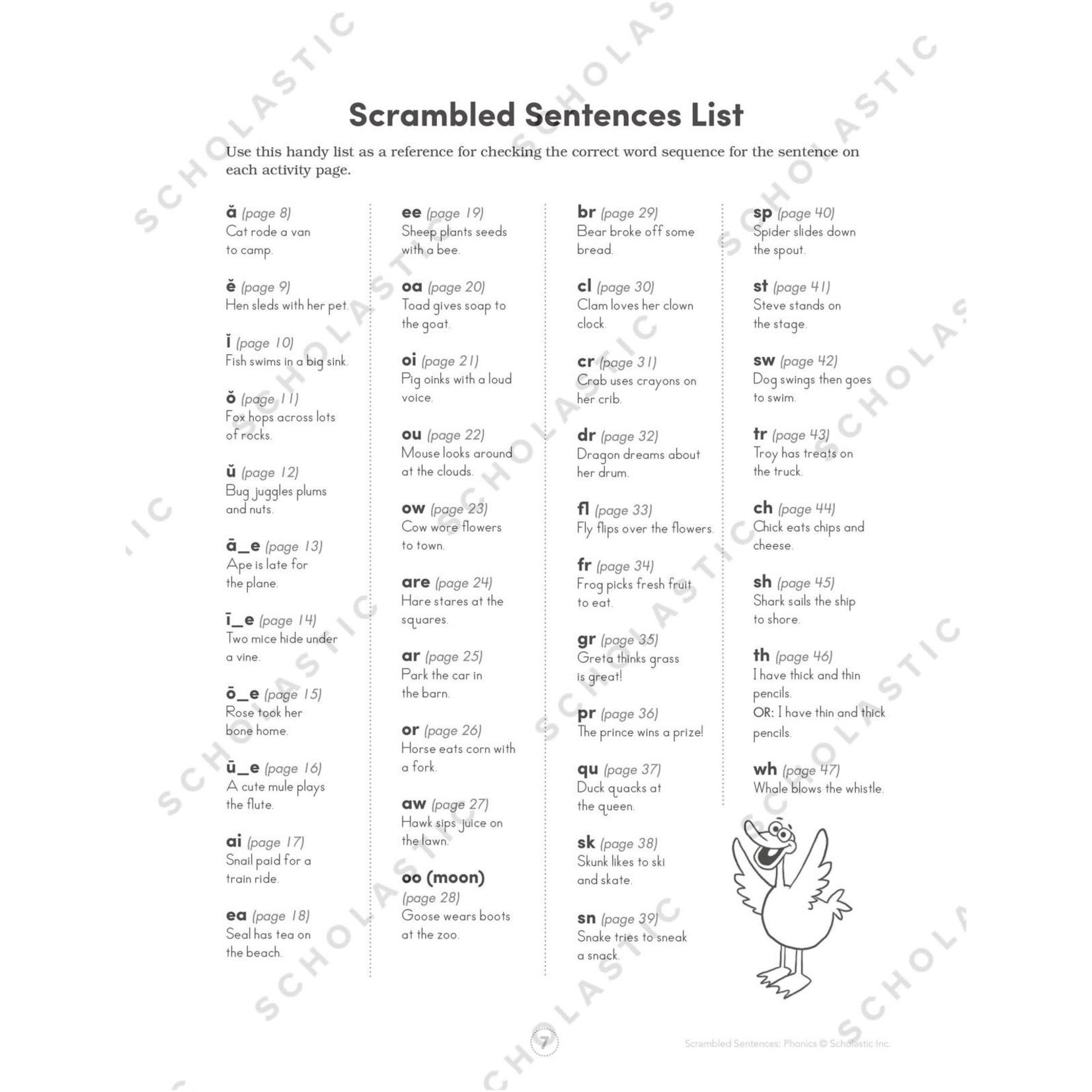 SCHOLASTIC TEACHING RESOURCES Scrambled Sentences: Phonics