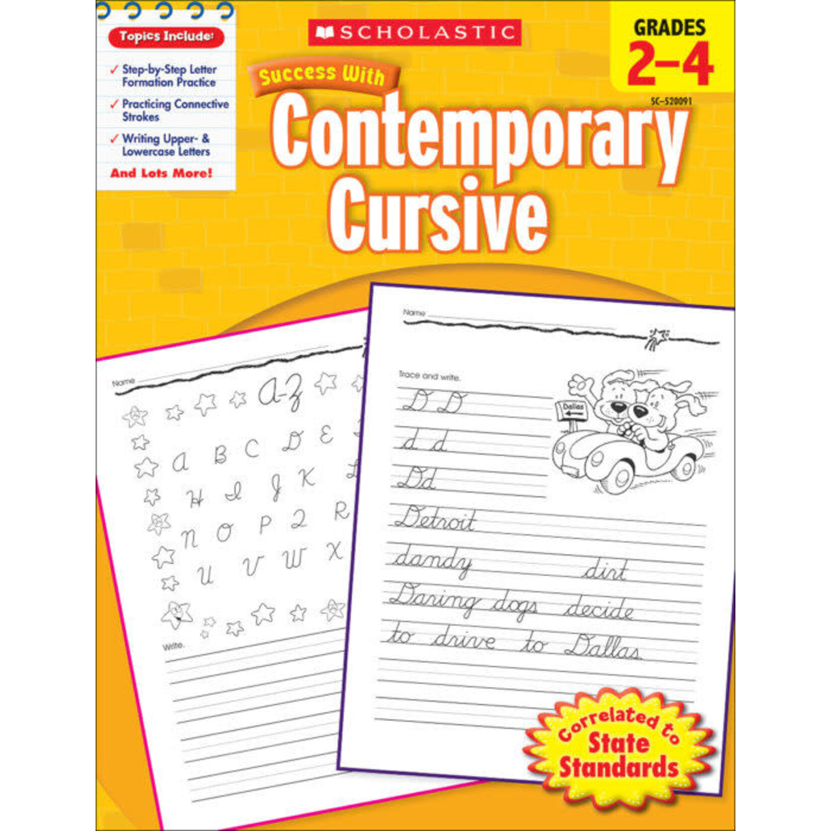 SCHOLASTIC TEACHING RESOURCES Scholastic Success With Contemporary Cursive: Grades 2-4 Workbook
