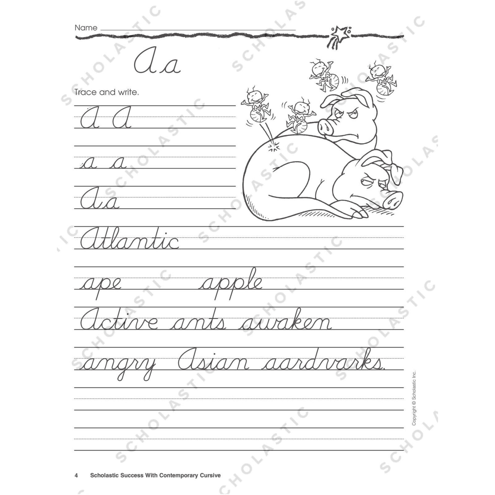 SCHOLASTIC TEACHING RESOURCES Scholastic Success With Contemporary Cursive: Grades 2-4 Workbook