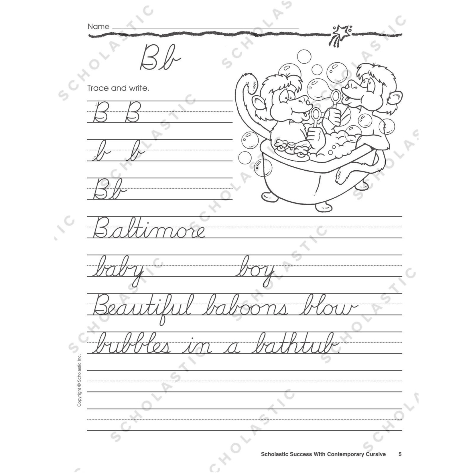 SCHOLASTIC TEACHING RESOURCES Scholastic Success With Contemporary Cursive: Grades 2-4 Workbook