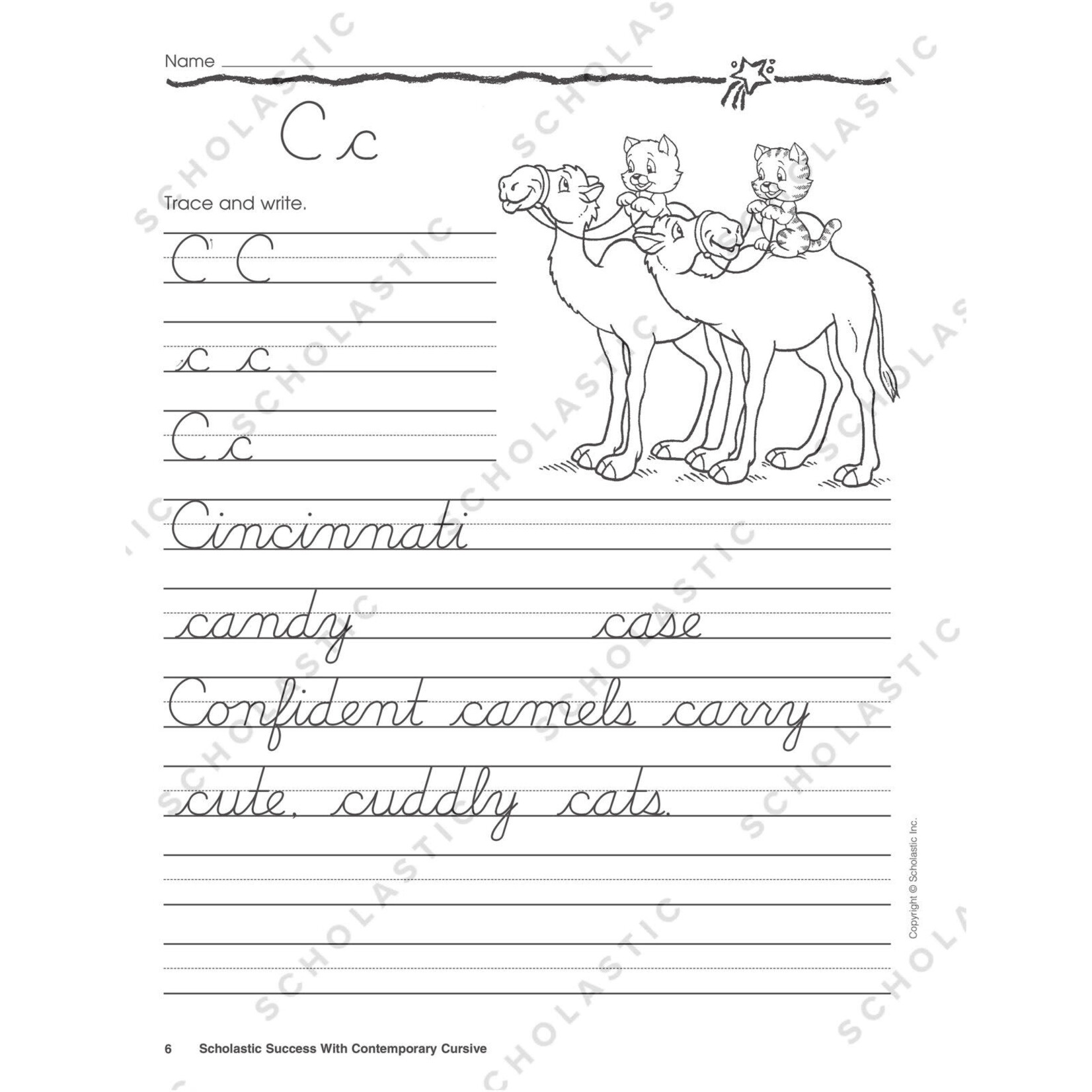 SCHOLASTIC TEACHING RESOURCES Scholastic Success With Contemporary Cursive: Grades 2-4 Workbook