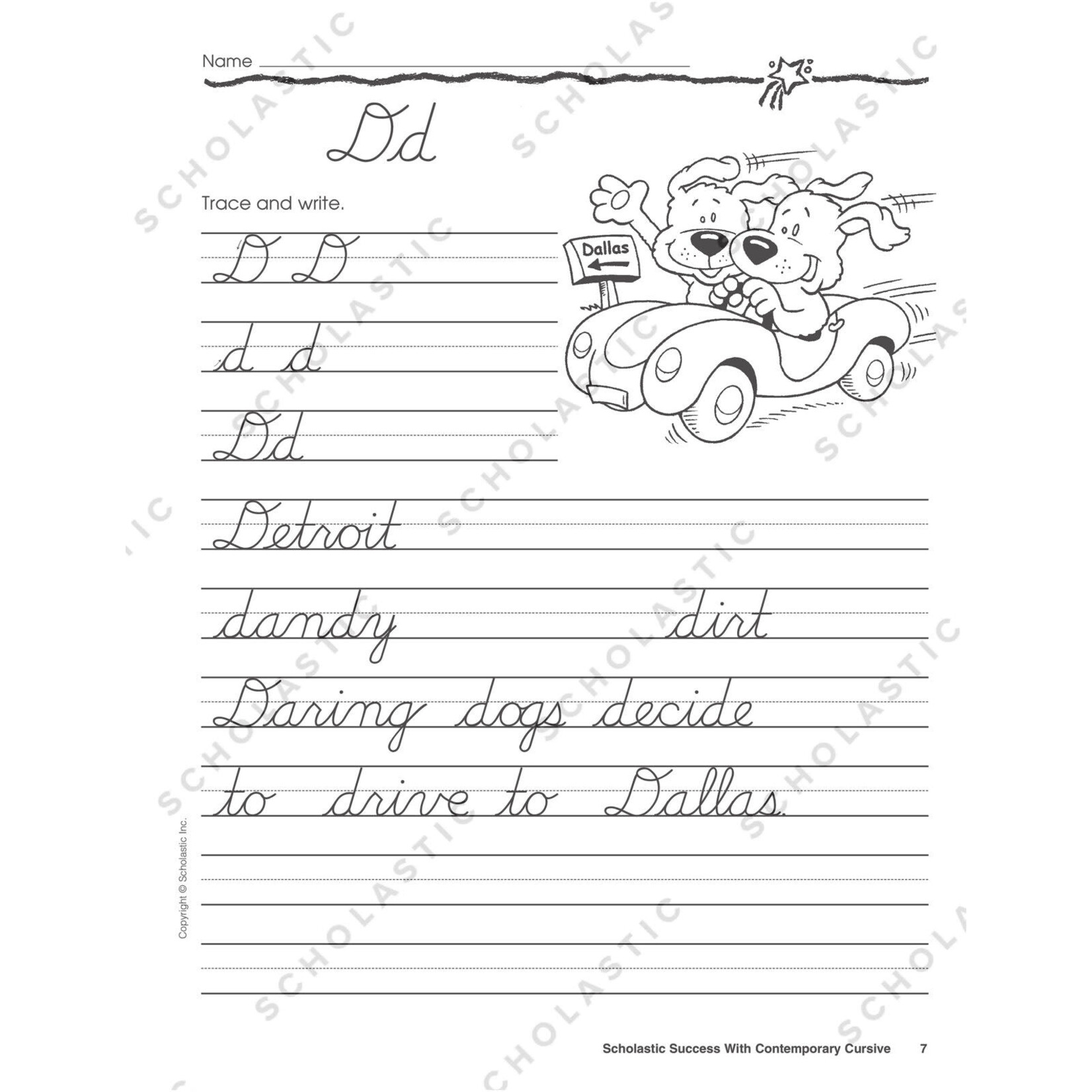 SCHOLASTIC TEACHING RESOURCES Scholastic Success With Contemporary Cursive: Grades 2-4 Workbook