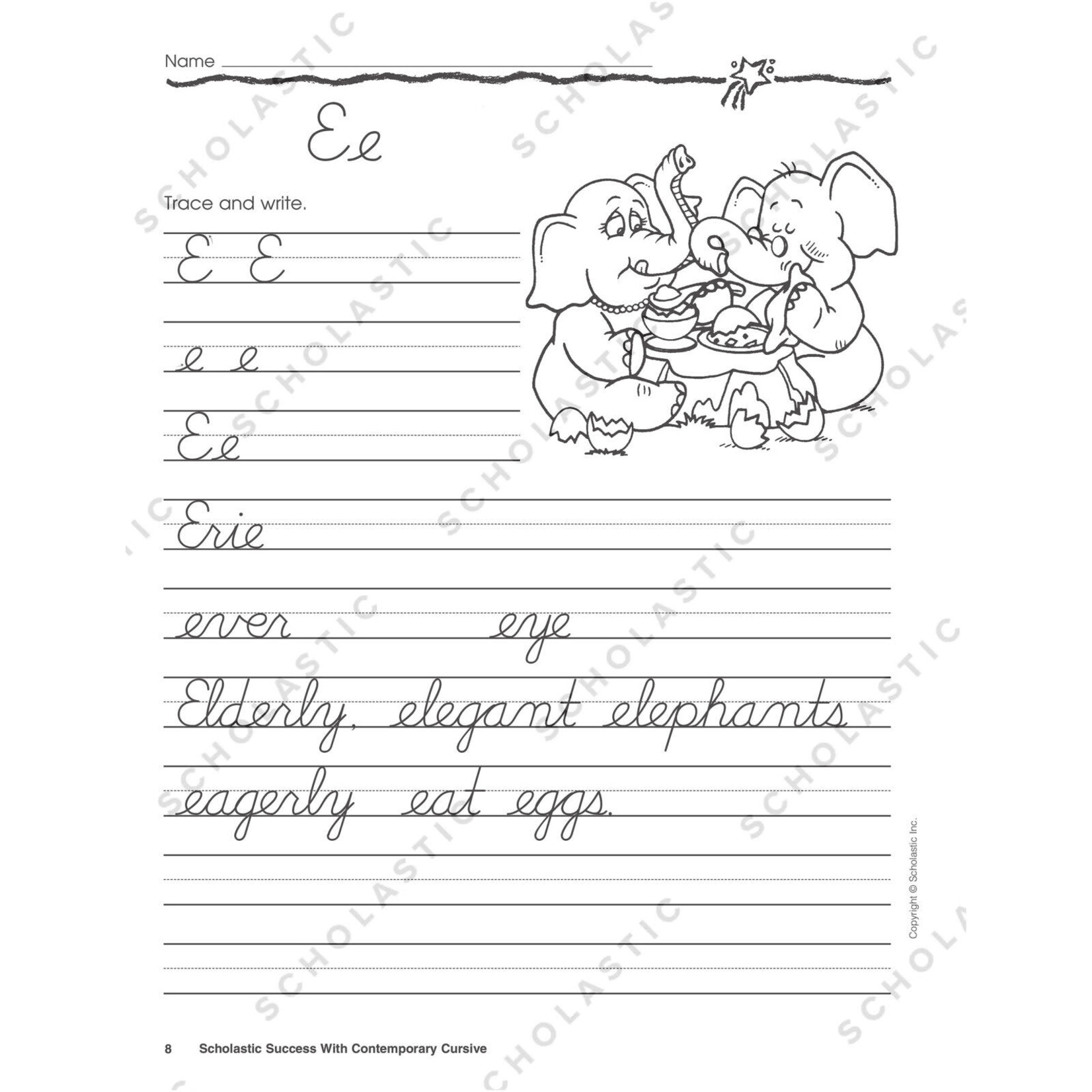 SCHOLASTIC TEACHING RESOURCES Scholastic Success With Contemporary Cursive: Grades 2-4 Workbook