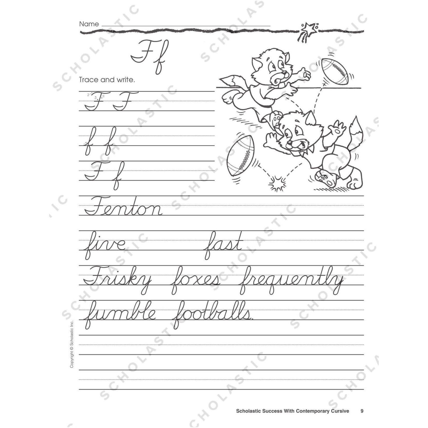 SCHOLASTIC TEACHING RESOURCES Scholastic Success With Contemporary Cursive: Grades 2-4 Workbook