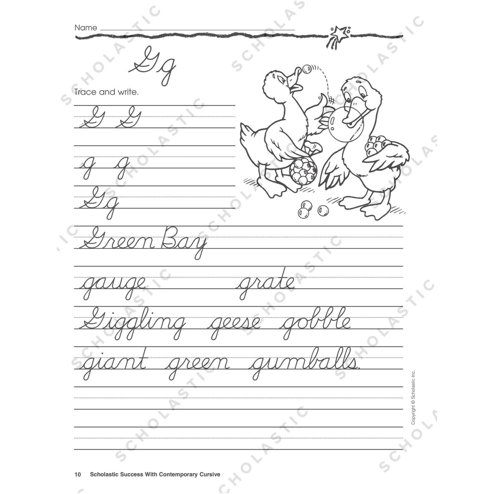 SCHOLASTIC TEACHING RESOURCES Scholastic Success With Contemporary Cursive: Grades 2-4 Workbook