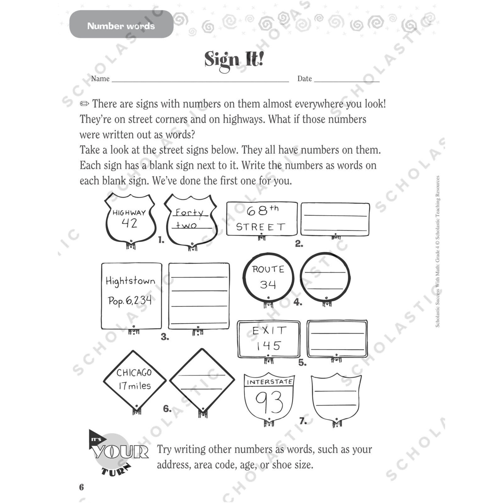 SCHOLASTIC TEACHING RESOURCES Scholastic Success With Math: Grade 4 Workbook