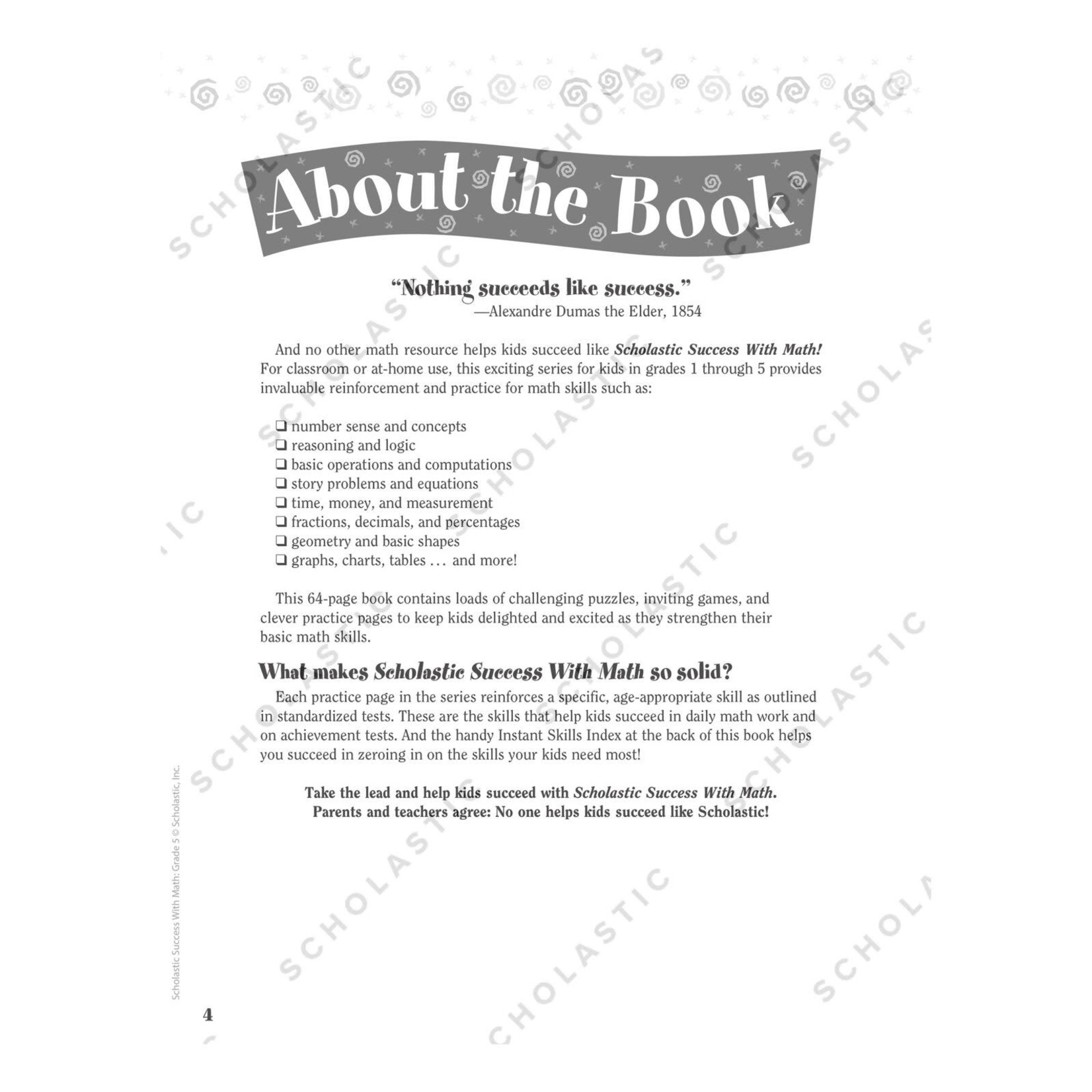 SCHOLASTIC TEACHING RESOURCES Scholastic Success With Math: Grade 5 Workbook