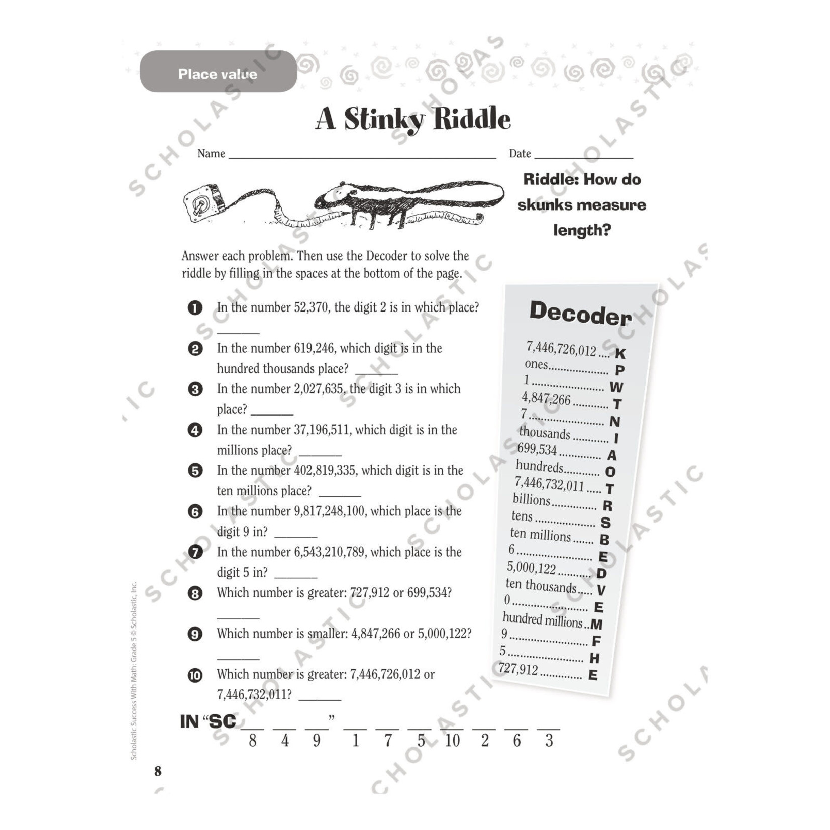 SCHOLASTIC TEACHING RESOURCES Scholastic Success With Math: Grade 5 Workbook