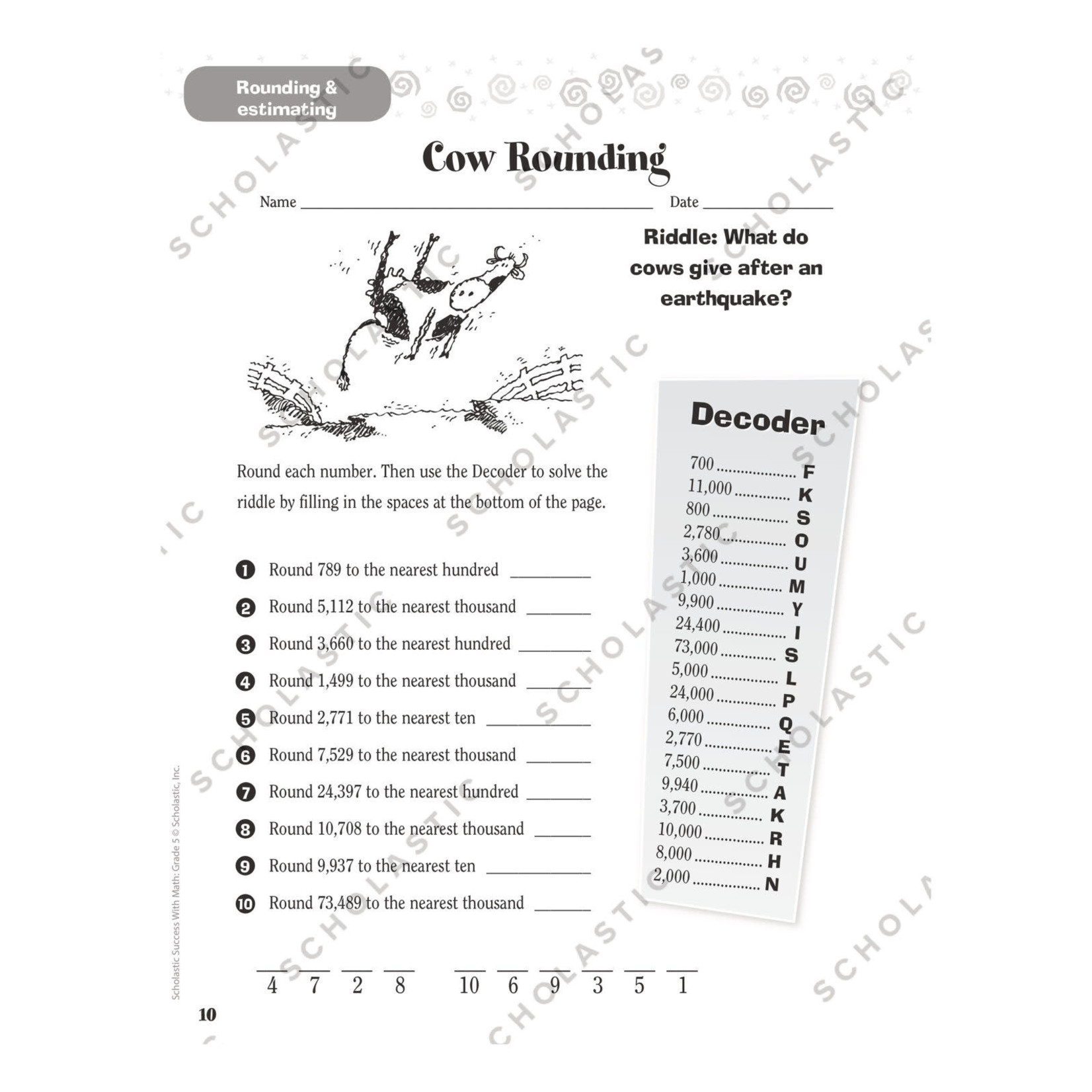 SCHOLASTIC TEACHING RESOURCES Scholastic Success With Math: Grade 5 Workbook