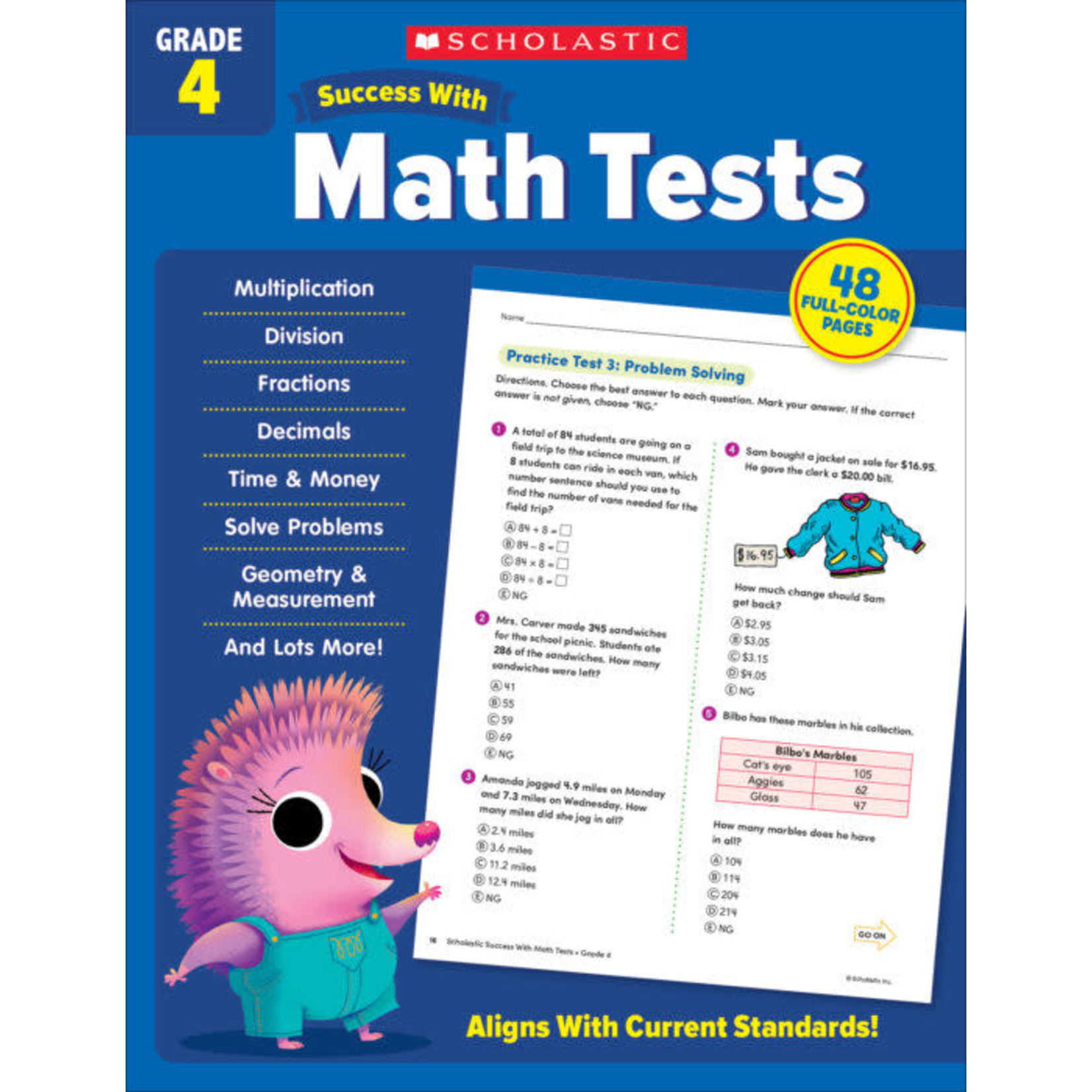 SCHOLASTIC TEACHING RESOURCES Scholastic Success With Math Tests: Grade 4 Workbook