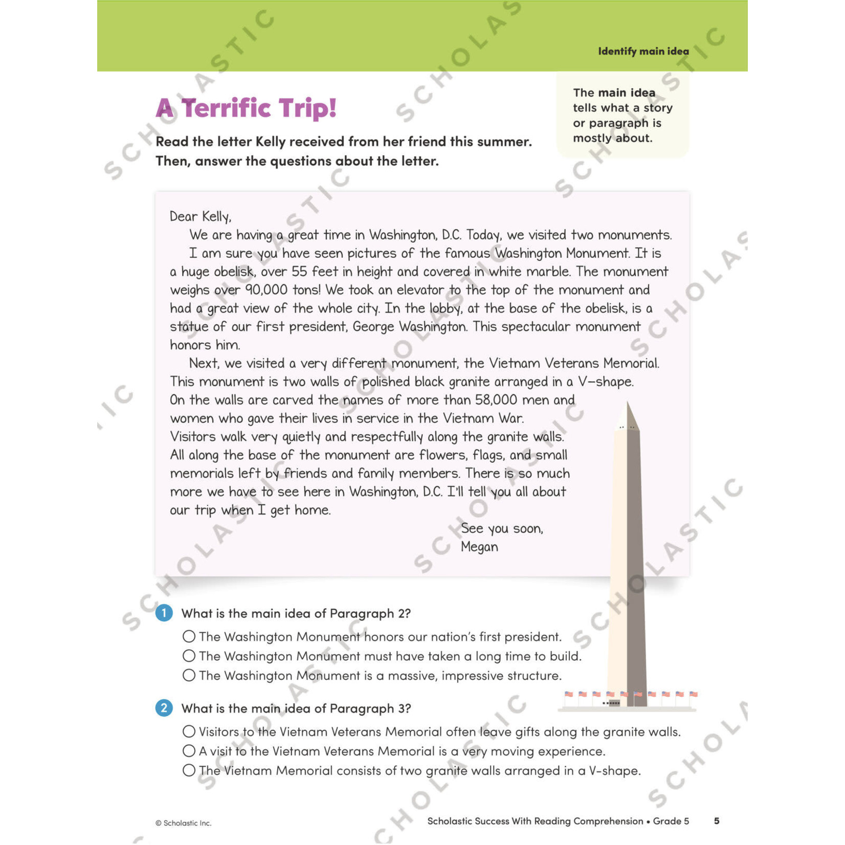 SCHOLASTIC TEACHING RESOURCES Scholastic Success With Reading Comprehension: Grade 5 Workbook