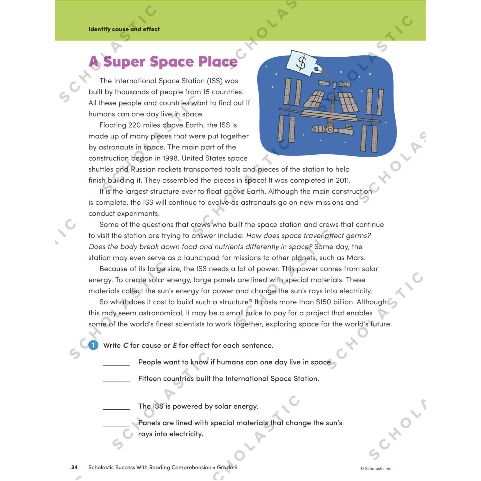 SCHOLASTIC TEACHING RESOURCES Scholastic Success With Reading Comprehension: Grade 5 Workbook