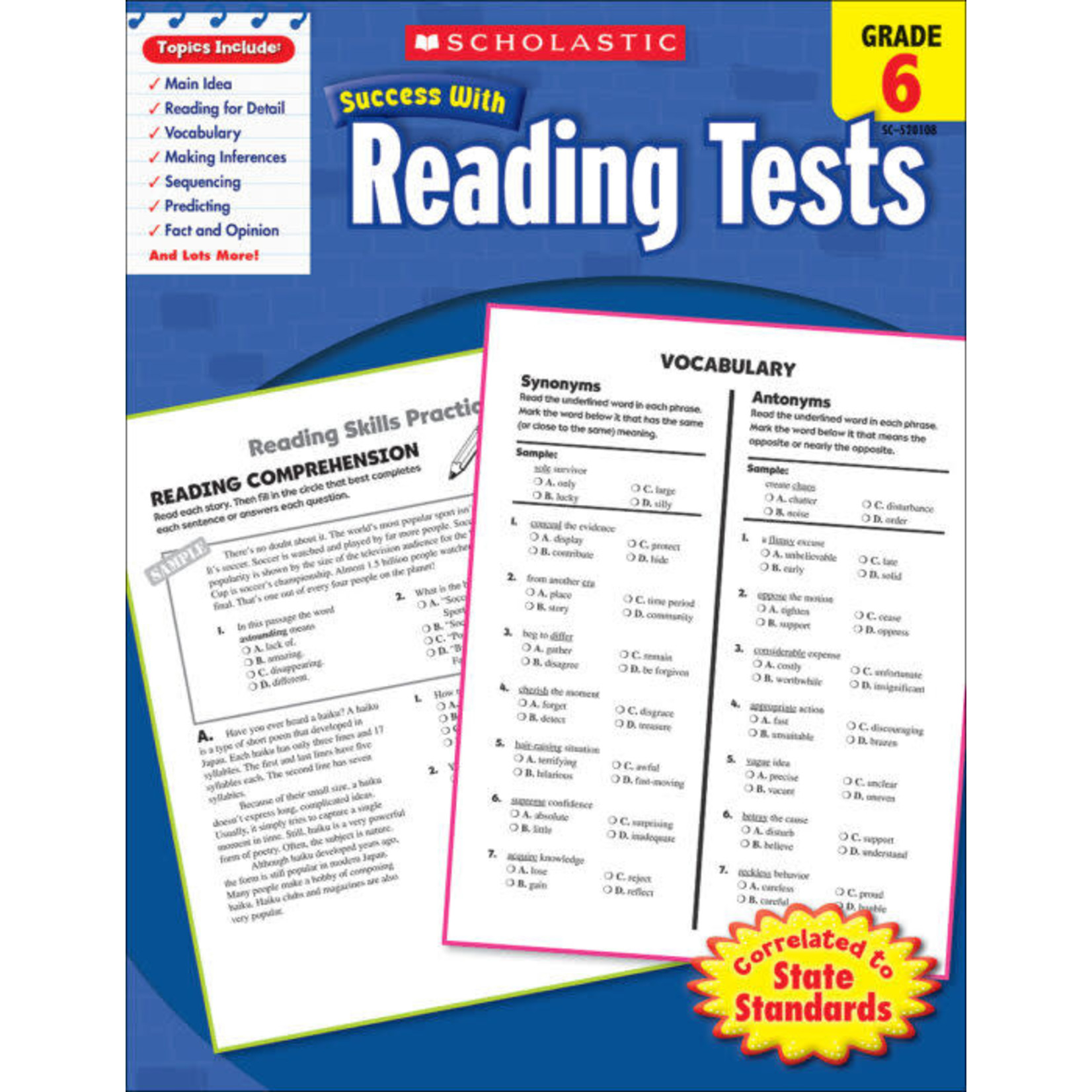 SCHOLASTIC TEACHING RESOURCES Scholastic Success With Reading Tests: Grade 6 Workbook