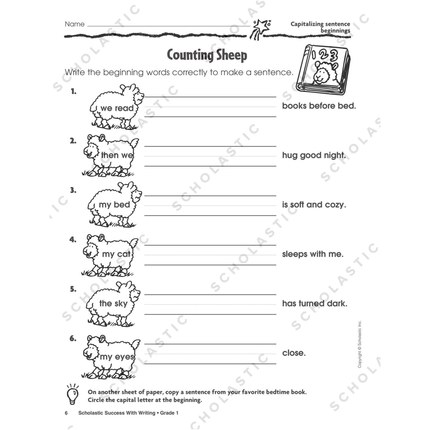 SCHOLASTIC TEACHING RESOURCES Scholastic Success With Writing: Grade 1 Workbook