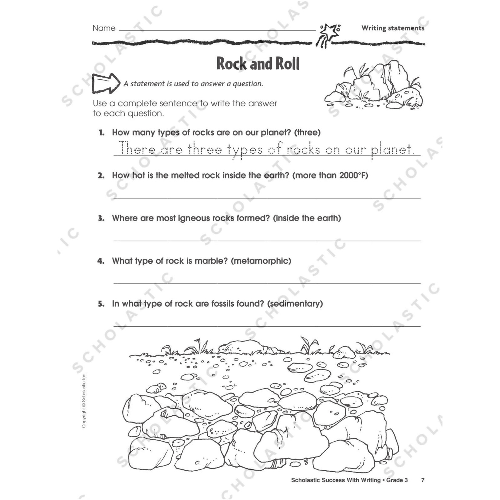 SCHOLASTIC TEACHING RESOURCES Scholastic Success With Writing: Grade 3 Workbook