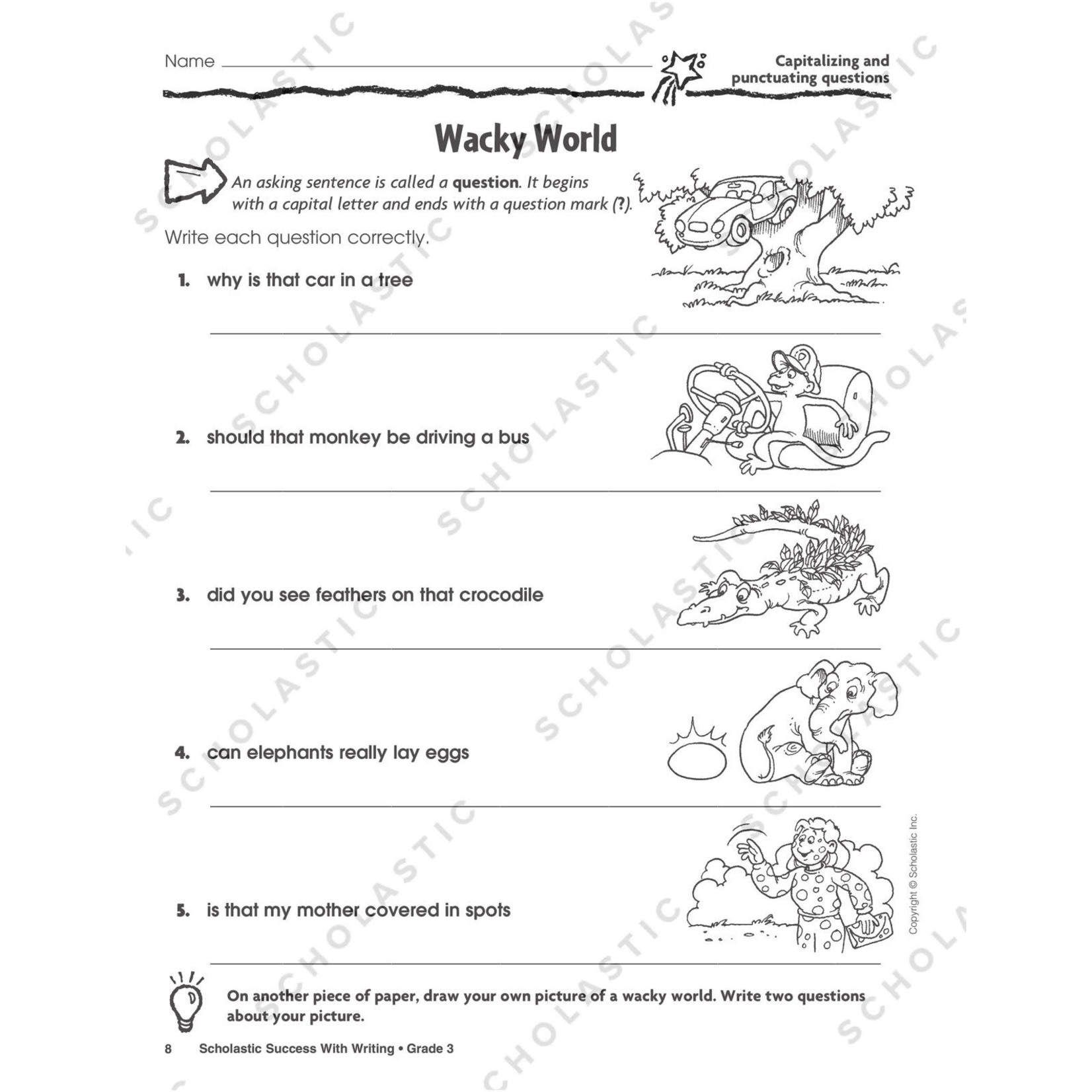 SCHOLASTIC TEACHING RESOURCES Scholastic Success With Writing: Grade 3 Workbook