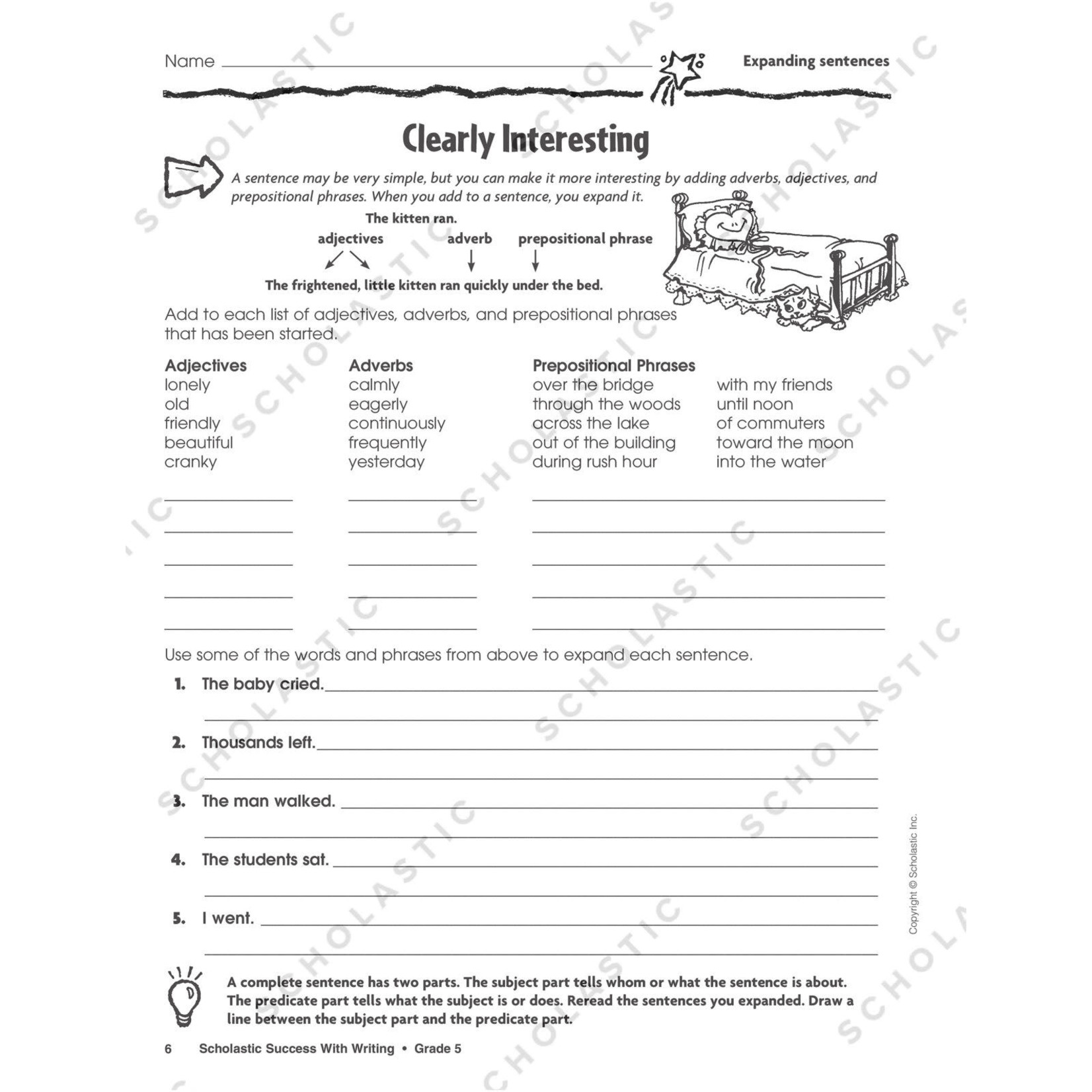 SCHOLASTIC TEACHING RESOURCES Scholastic Success With Writing: Grade 5 Workbook