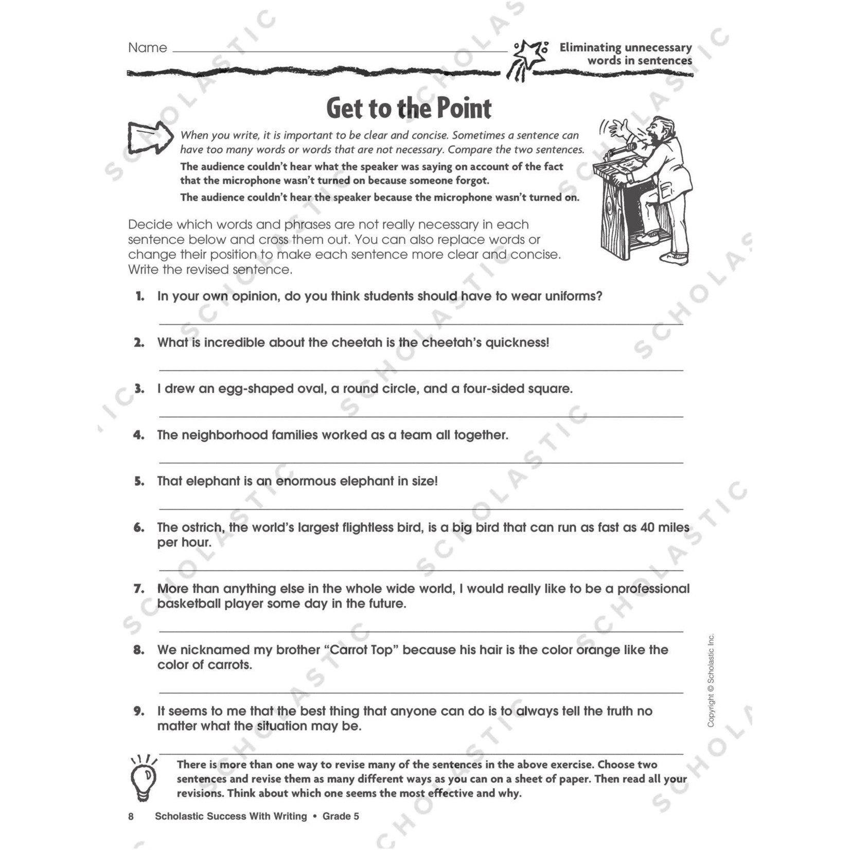 SCHOLASTIC TEACHING RESOURCES Scholastic Success With Writing: Grade 5 Workbook